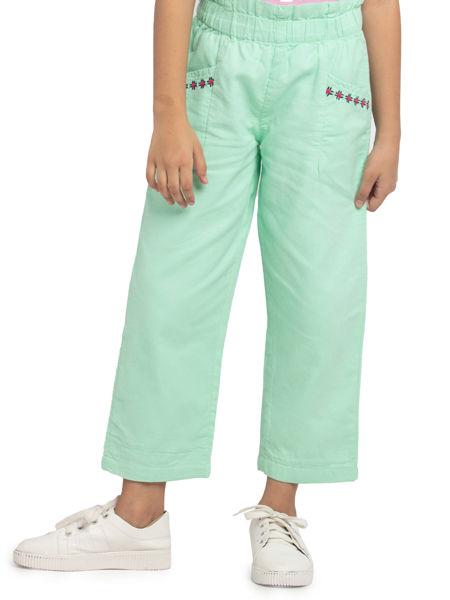 Under Fourteen Only Pack of 1 Girls Cotton Pants ( Green ) Under Fourteen Only Pack of 1 Girls Cotton Pants ( Green )