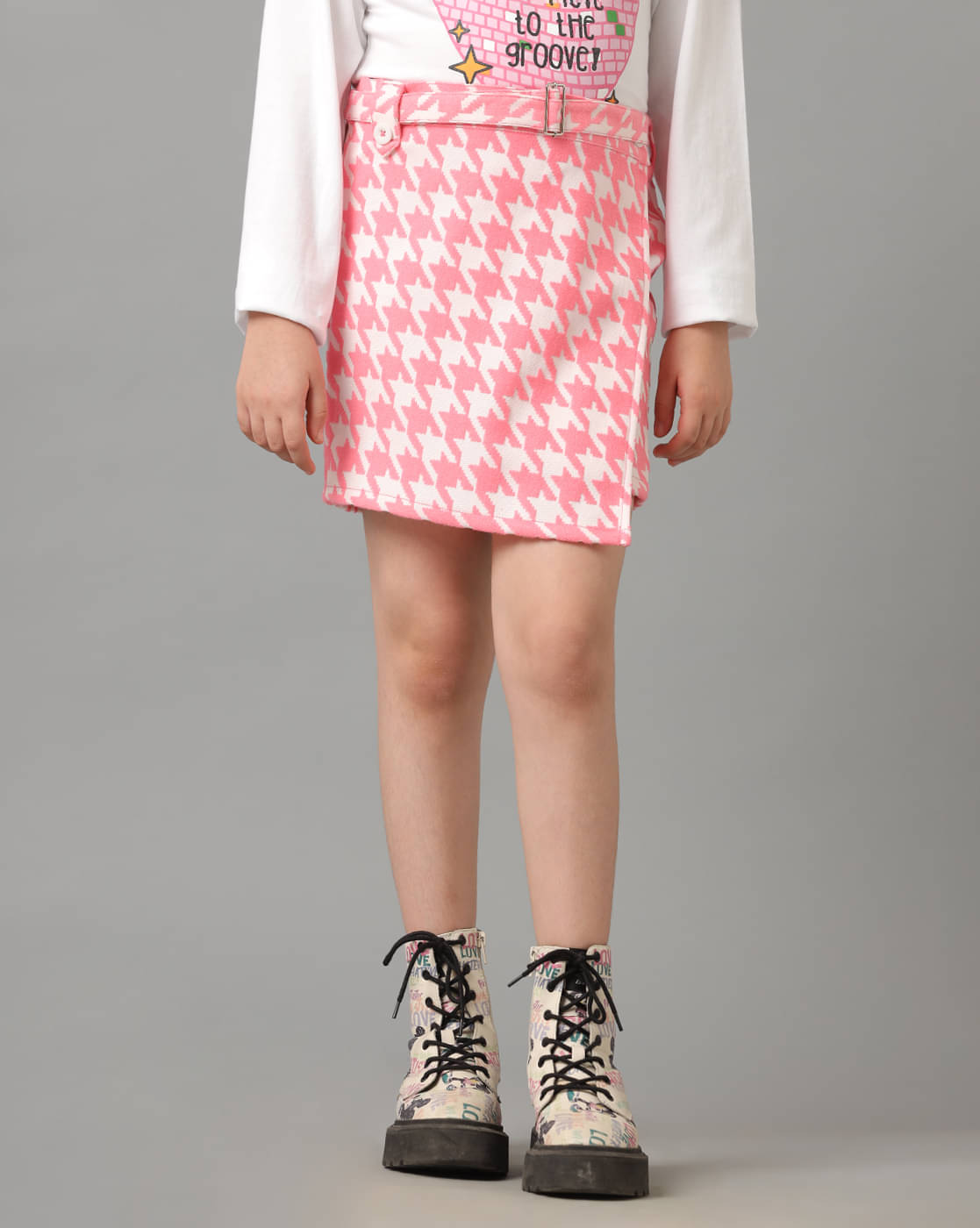     			Under Fourteen Only Pack of 1 Girls Cotton Skirts ( Pink )