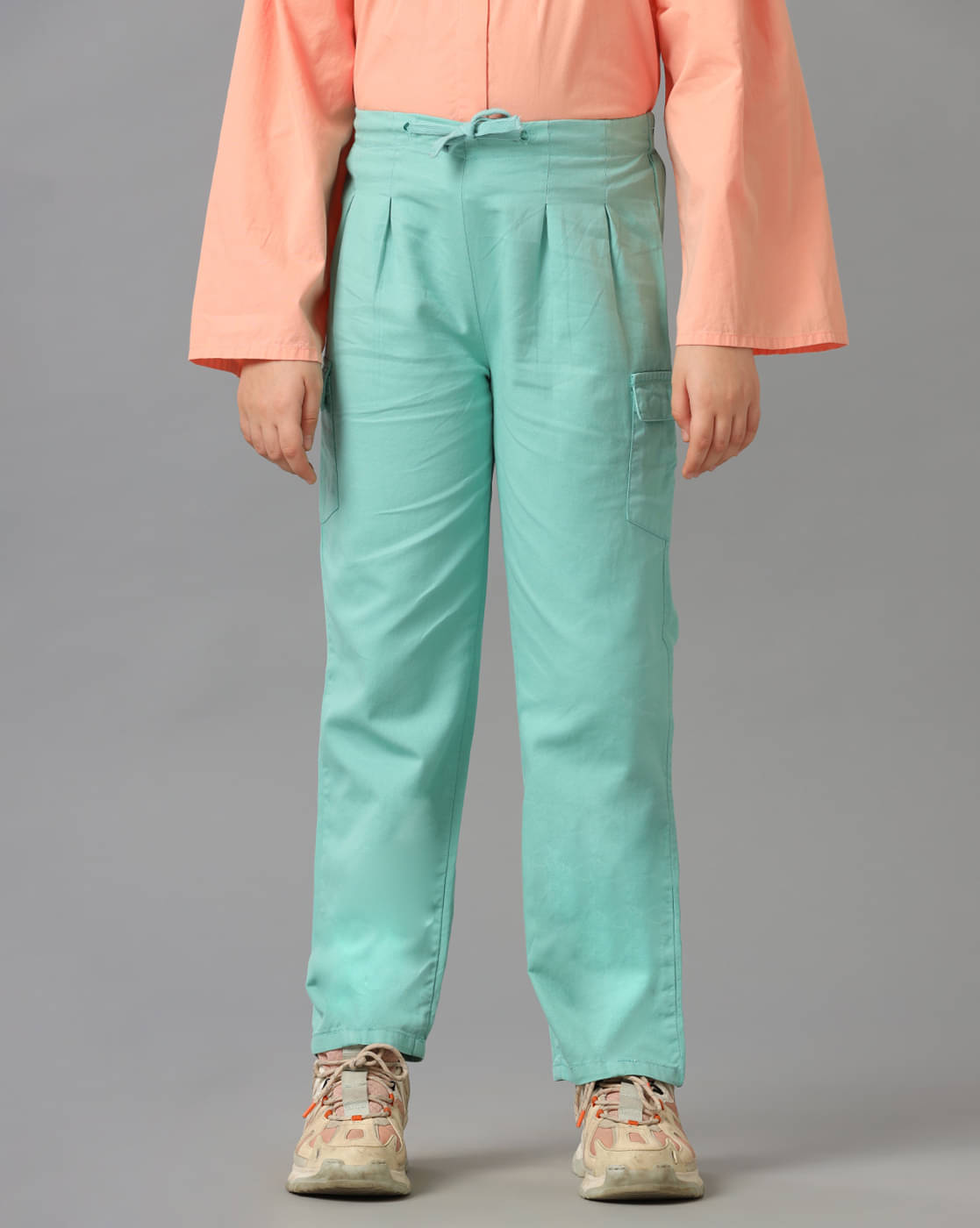 Under Fourteen Only Pack of 1 Girls Cotton Pants ( Peach )     			Under Fourteen Only Pack of 1 Girls Cotton Pants ( Peach )