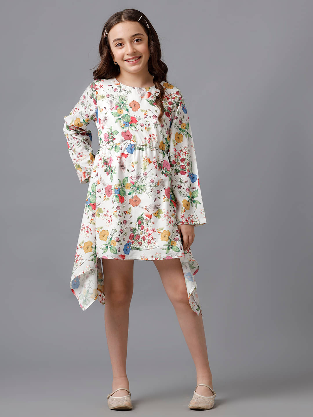 Under Fourteen Only Polyester Dress For Girls ( Pack of 1 , White ) Under Fourteen Only Polyester Dress For Girls ( Pack of 1 , White )