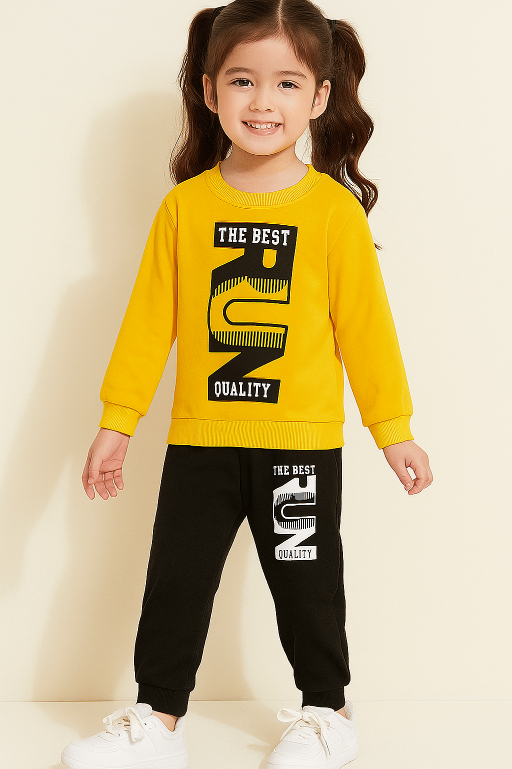 WESEVEN Pack of 1 Girls Cotton Blend T-shirt & Shorts ( Yellow ) WESEVEN Pack of 1 Girls Cotton Blend T-shirt & Shorts ( Yellow )