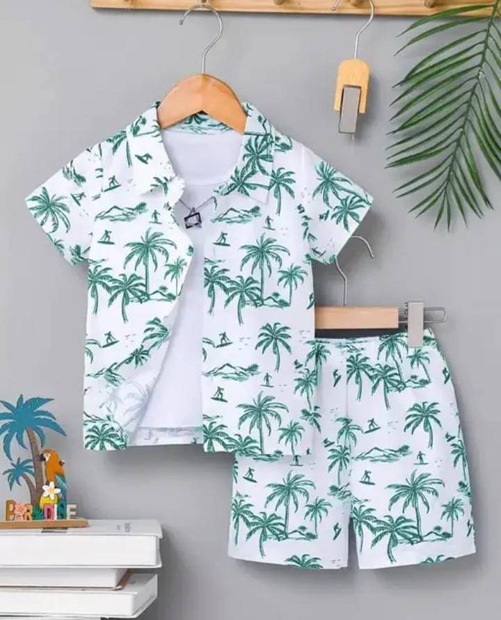 fastdeal Pack of 1 Baby Boys Cotton Blend Shirt & Shorts Set ( Green ) fastdeal Pack of 1 Baby Boys Cotton Blend Shirt & Shorts Set ( Green )