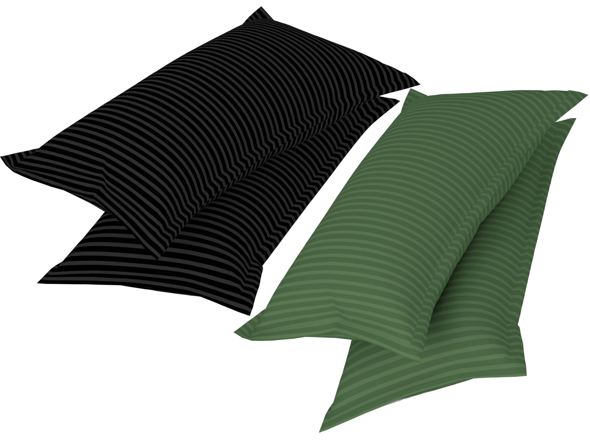 gharsaaz - Pack of 4 Poly Cotton Striped Standard Size Pillow Cover ( 68.58 cm(27) x 43.18 cm(17) ) - Assorted gharsaaz - Pack of 4 Poly Cotton Striped Standard Size Pillow Cover ( 68.58 cm(27) x 43.18 cm(17) ) - Assorted