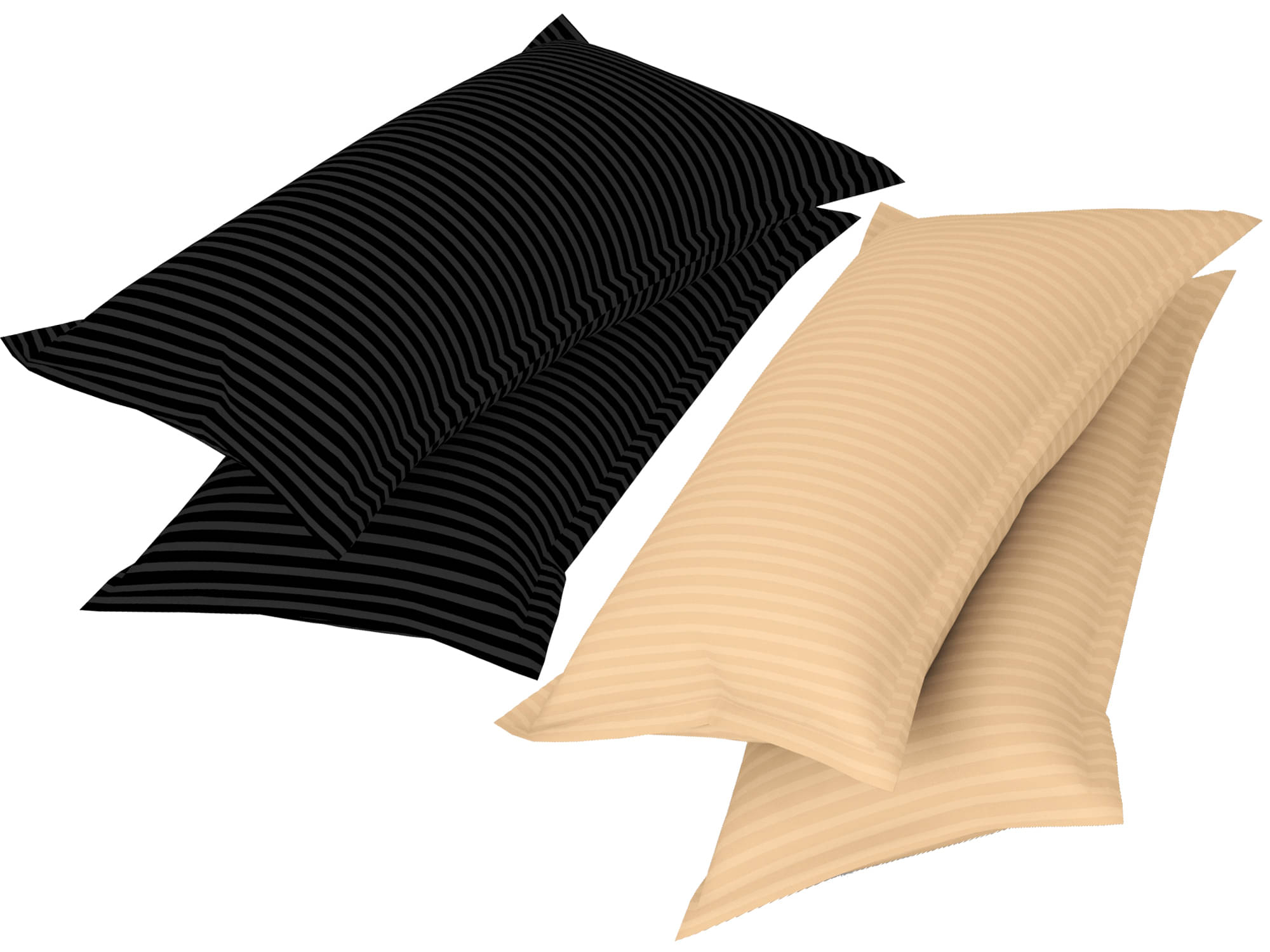 gharsaaz - Pack of 4 Poly Cotton Striped Standard Size Pillow Cover ( 68.58 cm(27) x 43.18 cm(17) ) - Assorted gharsaaz - Pack of 4 Poly Cotton Striped Standard Size Pillow Cover ( 68.58 cm(27) x 43.18 cm(17) ) - Assorted
