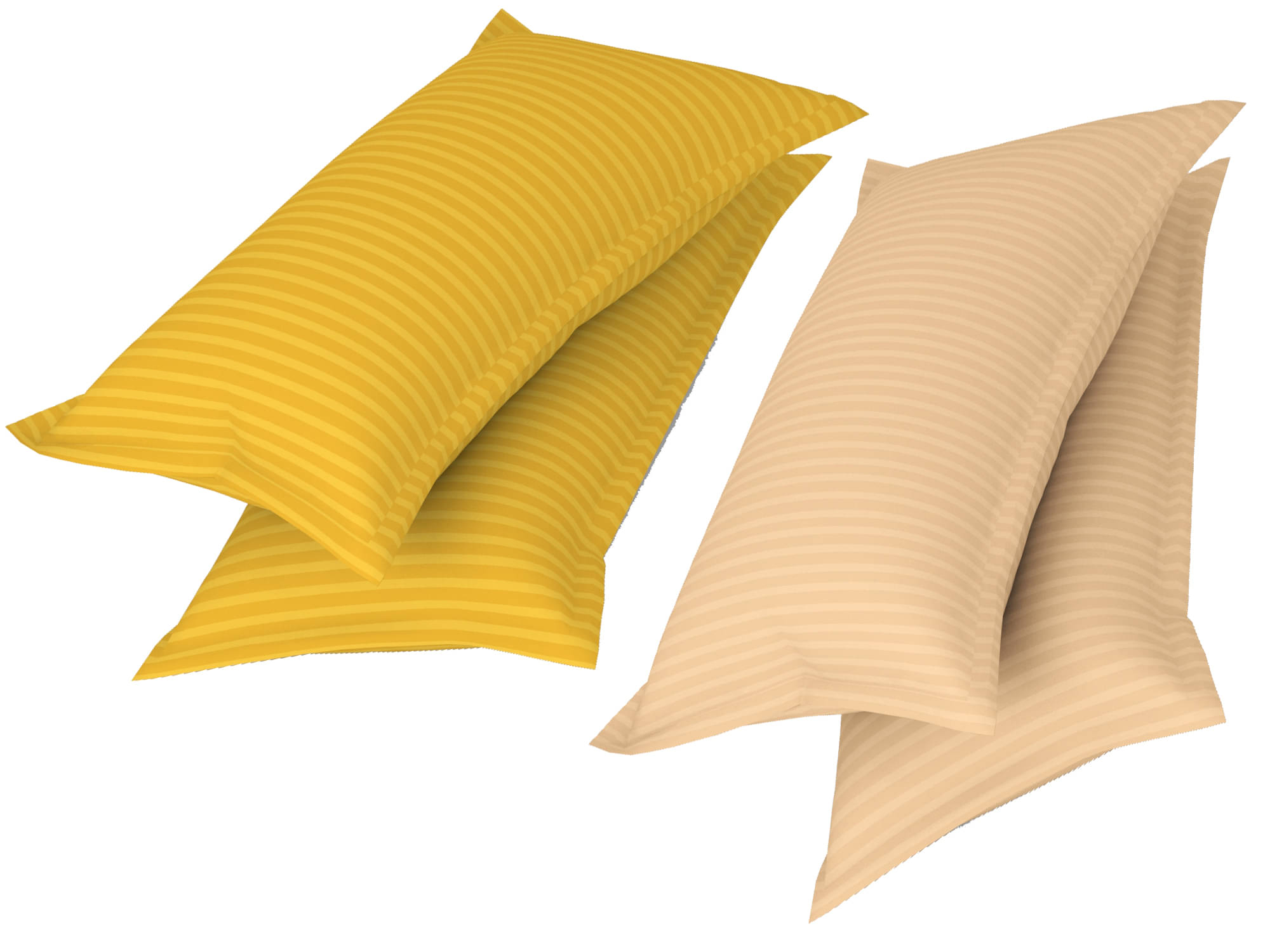     			gharsaaz - Pack of 4 Poly Cotton Striped Standard Size Pillow Cover ( 68.58 cm(27) x 43.18 cm(17) ) - Assorted