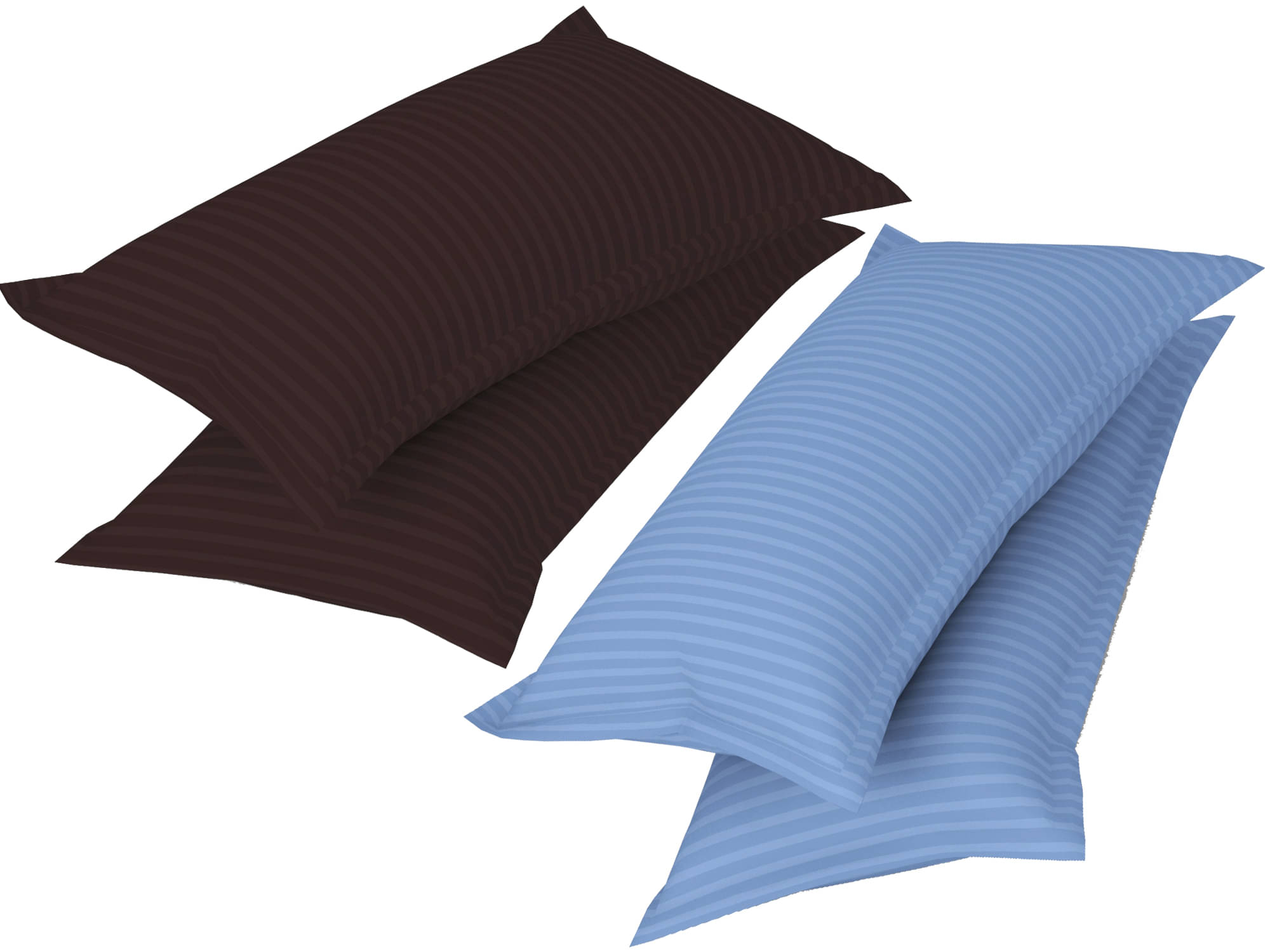     			gharsaaz - Pack of 4 Poly Cotton Striped Standard Size Pillow Cover ( 68.58 cm(27) x 43.18 cm(17) ) - Assorted