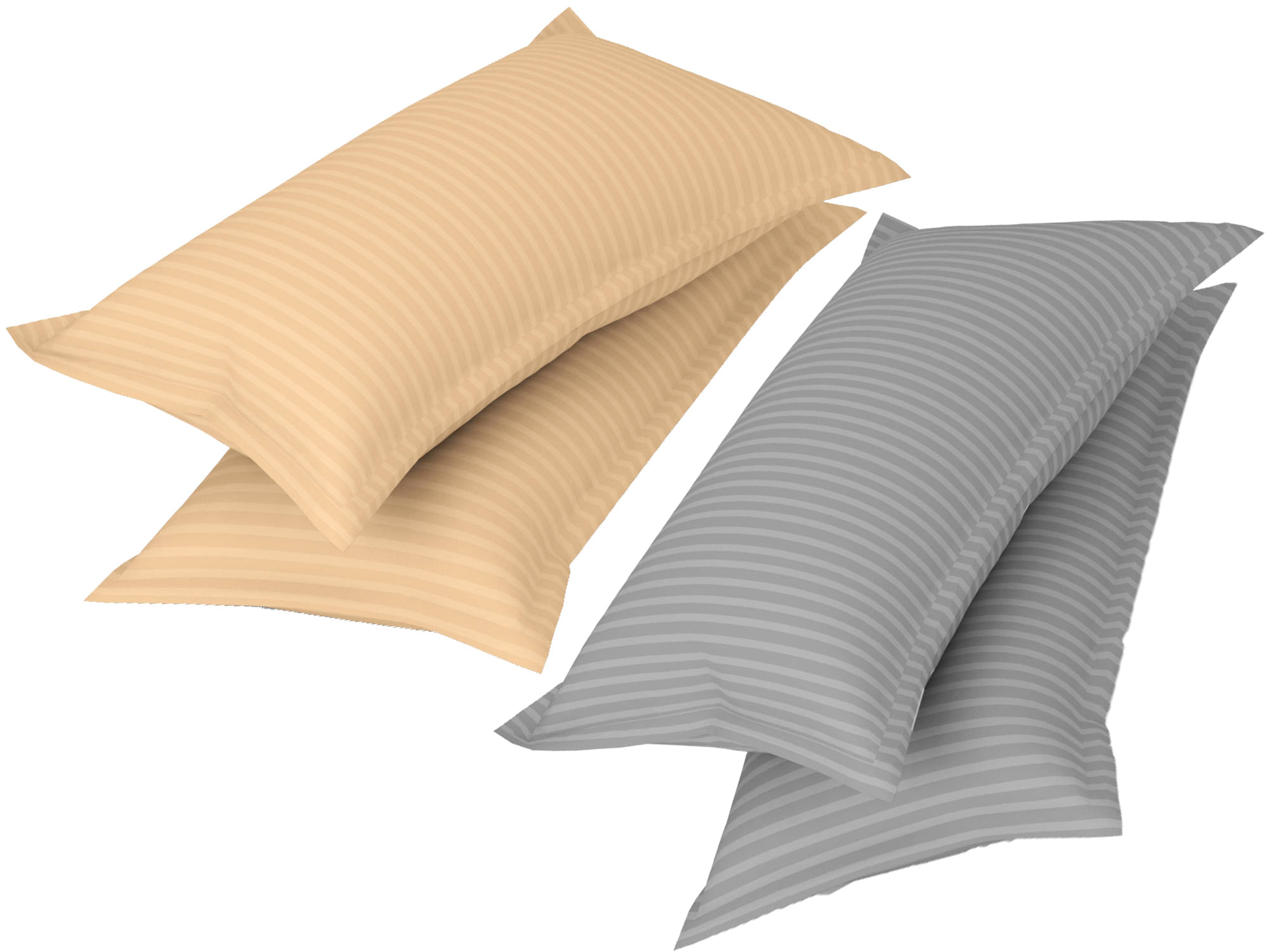 gharsaaz - Pack of 4 Poly Cotton Striped Standard Size Pillow Cover ( 68.58 cm(27) x 43.18 cm(17) ) - Assorted gharsaaz - Pack of 4 Poly Cotton Striped Standard Size Pillow Cover ( 68.58 cm(27) x 43.18 cm(17) ) - Assorted
