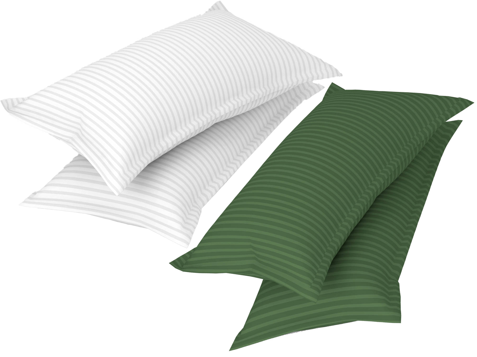 gharsaaz - Pack of 4 Poly Cotton Striped Standard Size Pillow Cover ( 68.58 cm(27) x 43.18 cm(17) ) - Assorted     			gharsaaz - Pack of 4 Poly Cotton Striped Standard Size Pillow Cover ( 68.58 cm(27) x 43.18 cm(17) ) - Assorted