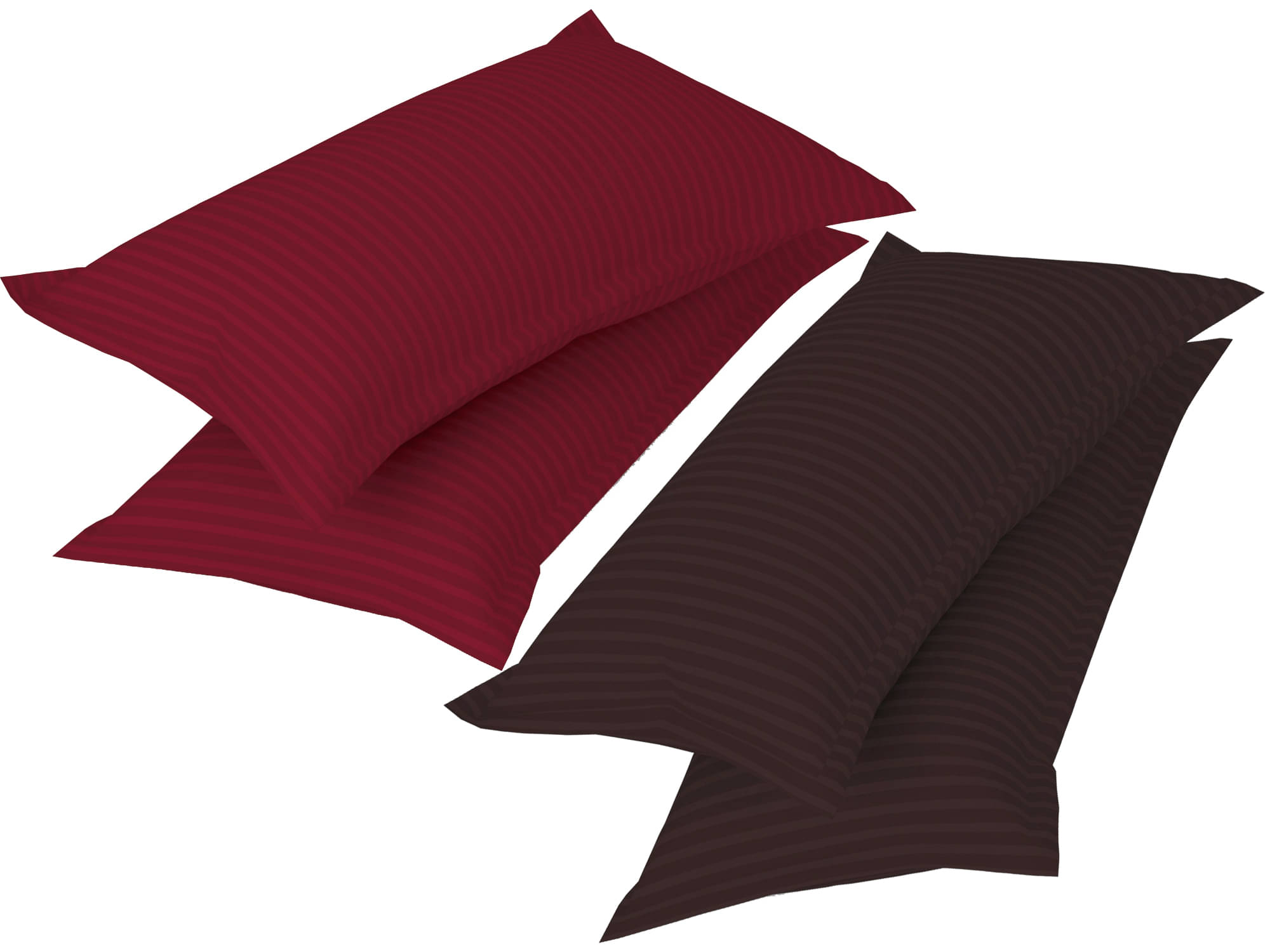 gharsaaz - Pack of 4 Poly Cotton Striped Standard Size Pillow Cover ( 68.58 cm(27) x 43.18 cm(17) ) - Assorted gharsaaz - Pack of 4 Poly Cotton Striped Standard Size Pillow Cover ( 68.58 cm(27) x 43.18 cm(17) ) - Assorted