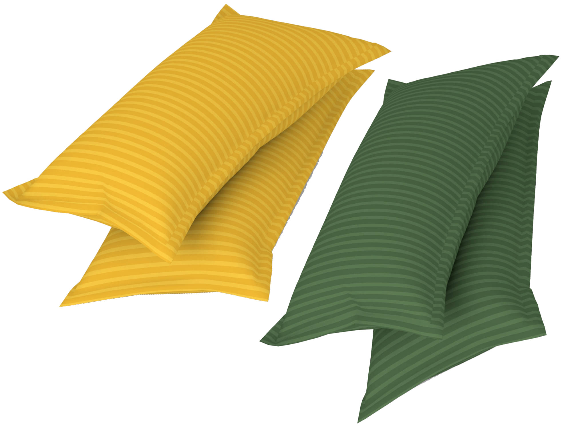     			gharsaaz - Pack of 4 Poly Cotton Striped Standard Size Pillow Cover ( 68.58 cm(27) x 43.18 cm(17) ) - Assorted