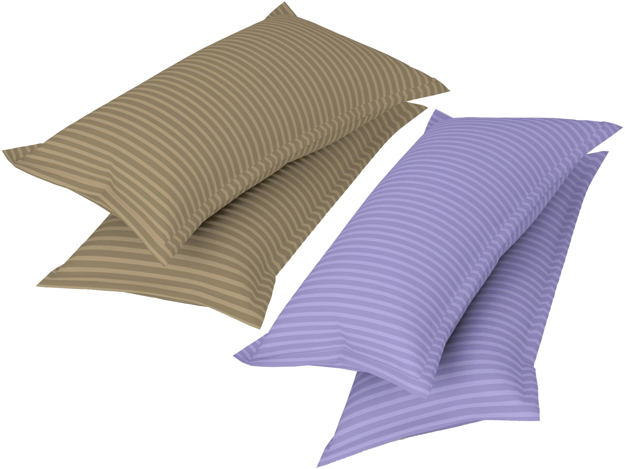 gharsaaz - Pack of 4 Poly Cotton Striped Standard Size Pillow Cover ( 68.58 cm(27) x 43.18 cm(17) ) - Assorted gharsaaz - Pack of 4 Poly Cotton Striped Standard Size Pillow Cover ( 68.58 cm(27) x 43.18 cm(17) ) - Assorted