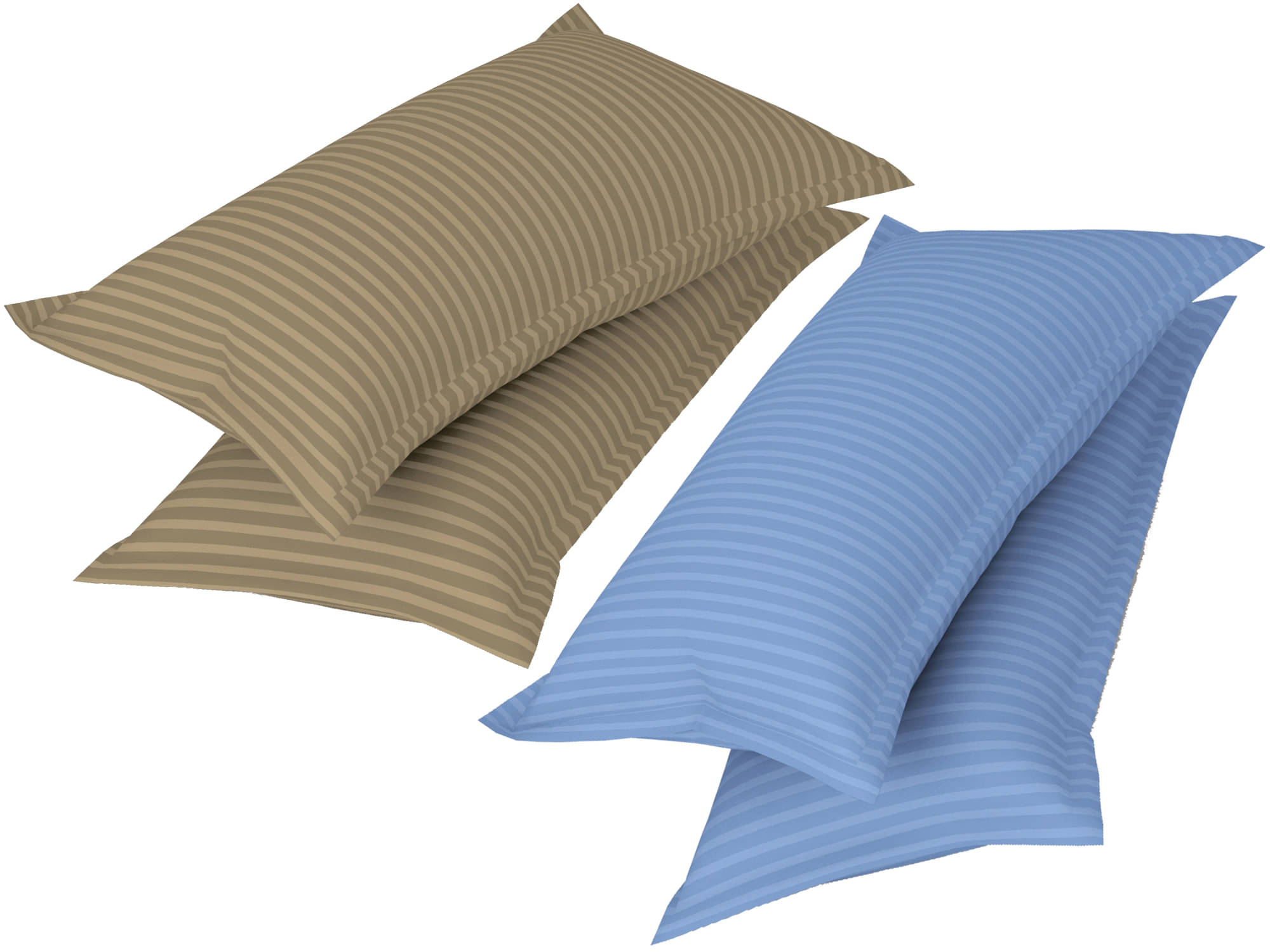 gharsaaz - Pack of 4 Poly Cotton Striped Standard Size Pillow Cover ( 68.58 cm(27) x 43.18 cm(17) ) - Assorted     			gharsaaz - Pack of 4 Poly Cotton Striped Standard Size Pillow Cover ( 68.58 cm(27) x 43.18 cm(17) ) - Assorted