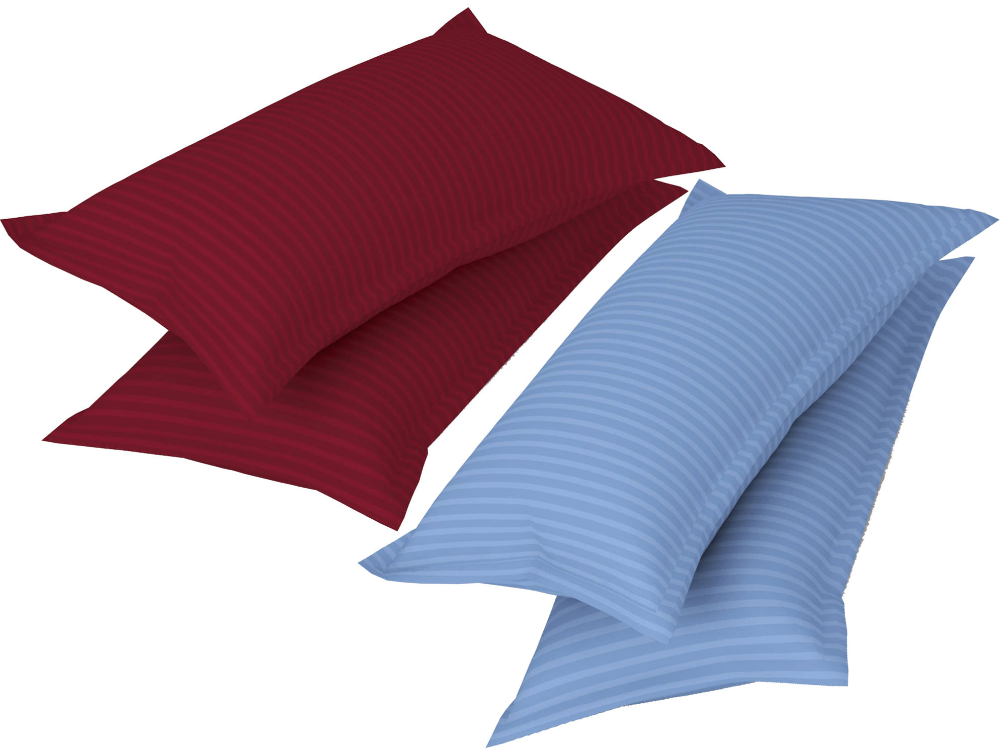 gharsaaz - Pack of 4 Poly Cotton Striped Standard Size Pillow Cover ( 68.58 cm(27) x 43.18 cm(17) ) - Assorted gharsaaz - Pack of 4 Poly Cotton Striped Standard Size Pillow Cover ( 68.58 cm(27) x 43.18 cm(17) ) - Assorted