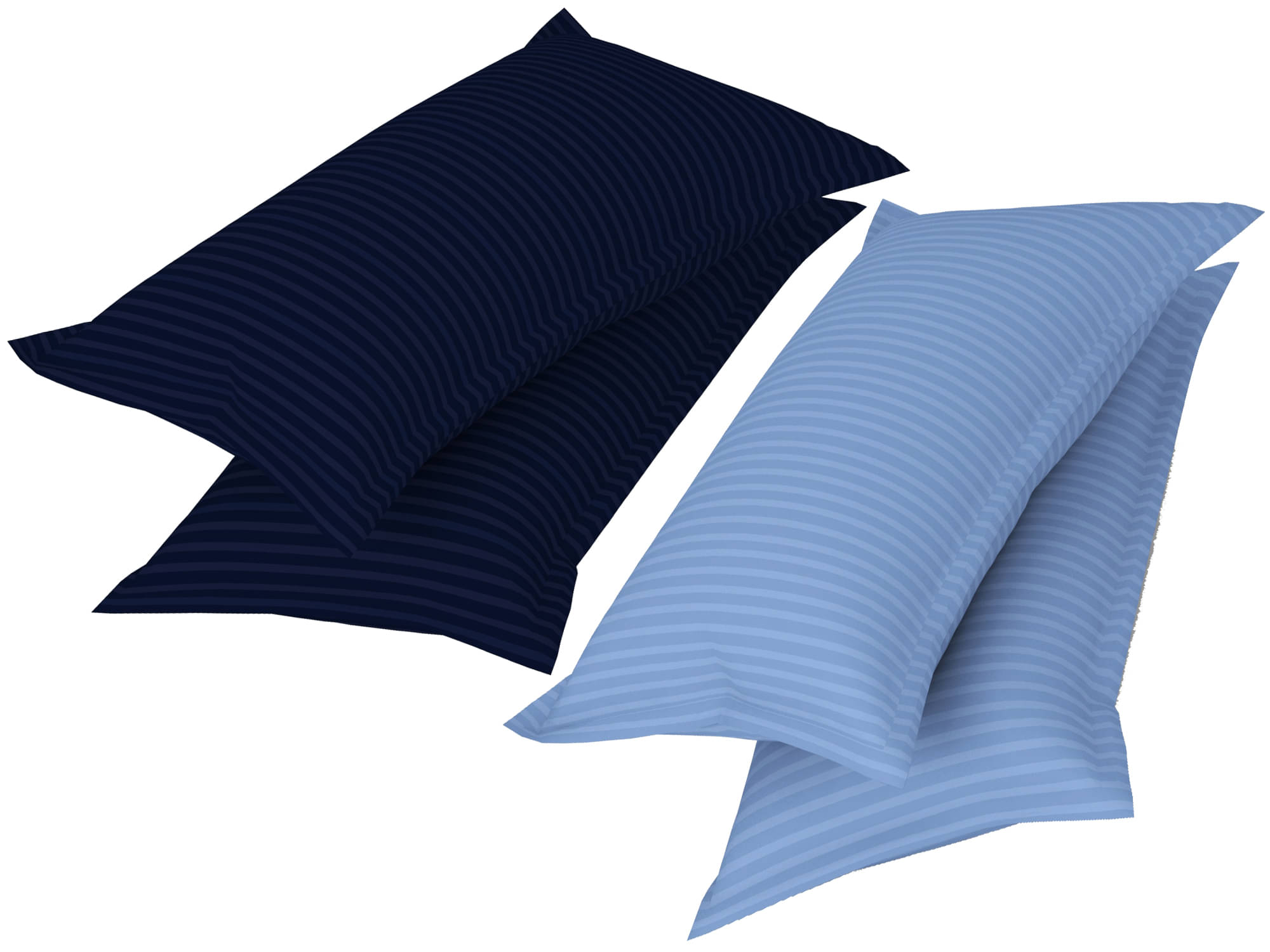 gharsaaz - Pack of 4 Poly Cotton Striped Standard Size Pillow Cover ( 68.58 cm(27) x 43.18 cm(17) ) - Assorted gharsaaz - Pack of 4 Poly Cotton Striped Standard Size Pillow Cover ( 68.58 cm(27) x 43.18 cm(17) ) - Assorted