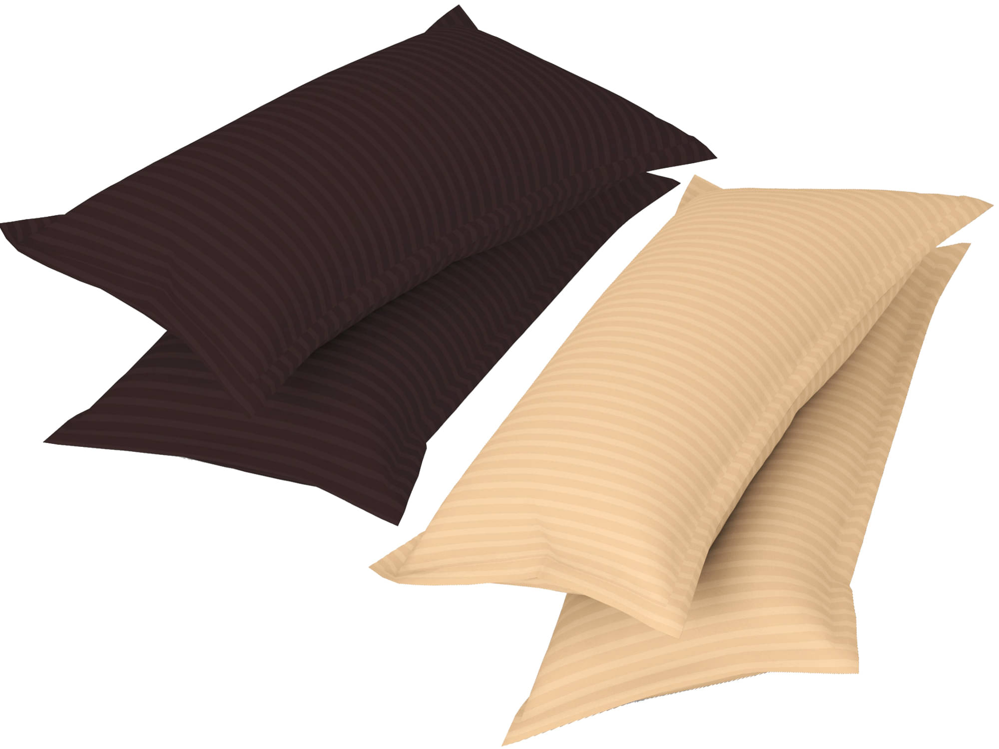 gharsaaz - Pack of 4 Poly Cotton Striped Standard Size Pillow Cover ( 68.58 cm(27) x 43.18 cm(17) ) - Assorted gharsaaz - Pack of 4 Poly Cotton Striped Standard Size Pillow Cover ( 68.58 cm(27) x 43.18 cm(17) ) - Assorted