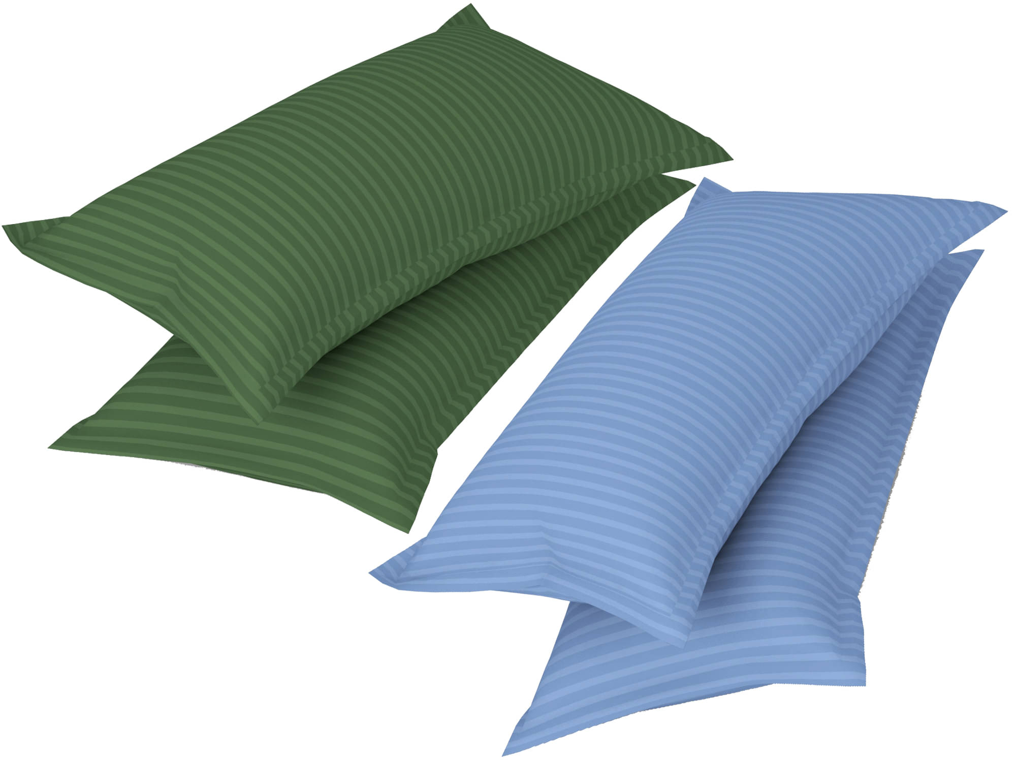 gharsaaz - Pack of 4 Poly Cotton Striped Standard Size Pillow Cover ( 68.58 cm(27) x 43.18 cm(17) ) - Assorted     			gharsaaz - Pack of 4 Poly Cotton Striped Standard Size Pillow Cover ( 68.58 cm(27) x 43.18 cm(17) ) - Assorted