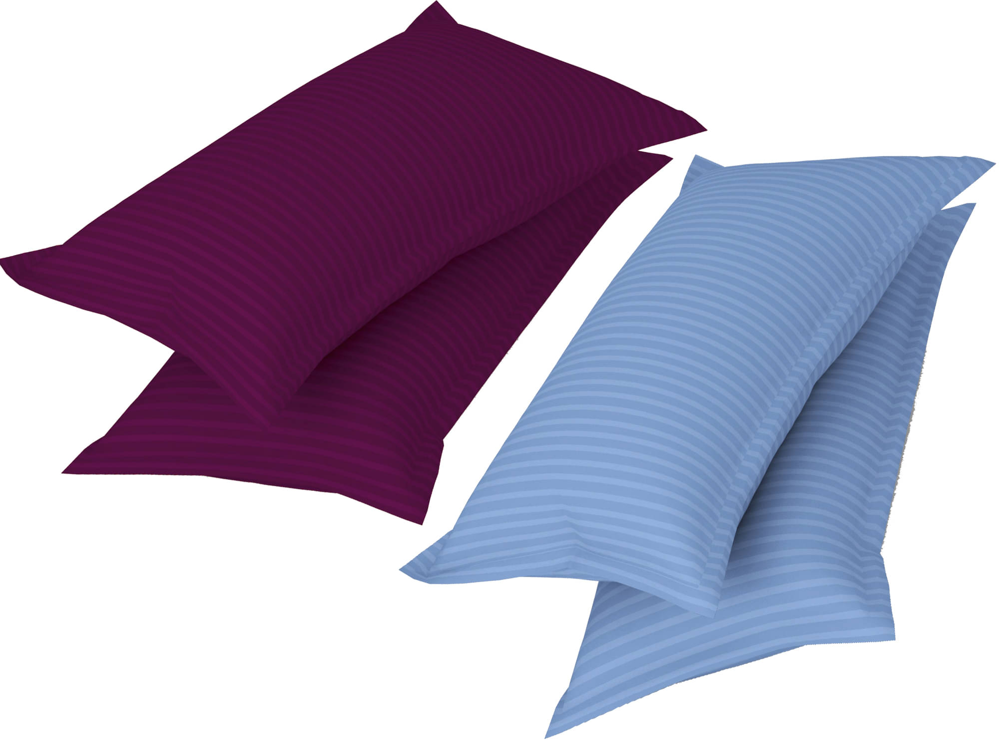 gharsaaz - Pack of 4 Poly Cotton Striped Standard Size Pillow Cover ( 68.58 cm(27) x 43.18 cm(17) ) - Assorted gharsaaz - Pack of 4 Poly Cotton Striped Standard Size Pillow Cover ( 68.58 cm(27) x 43.18 cm(17) ) - Assorted