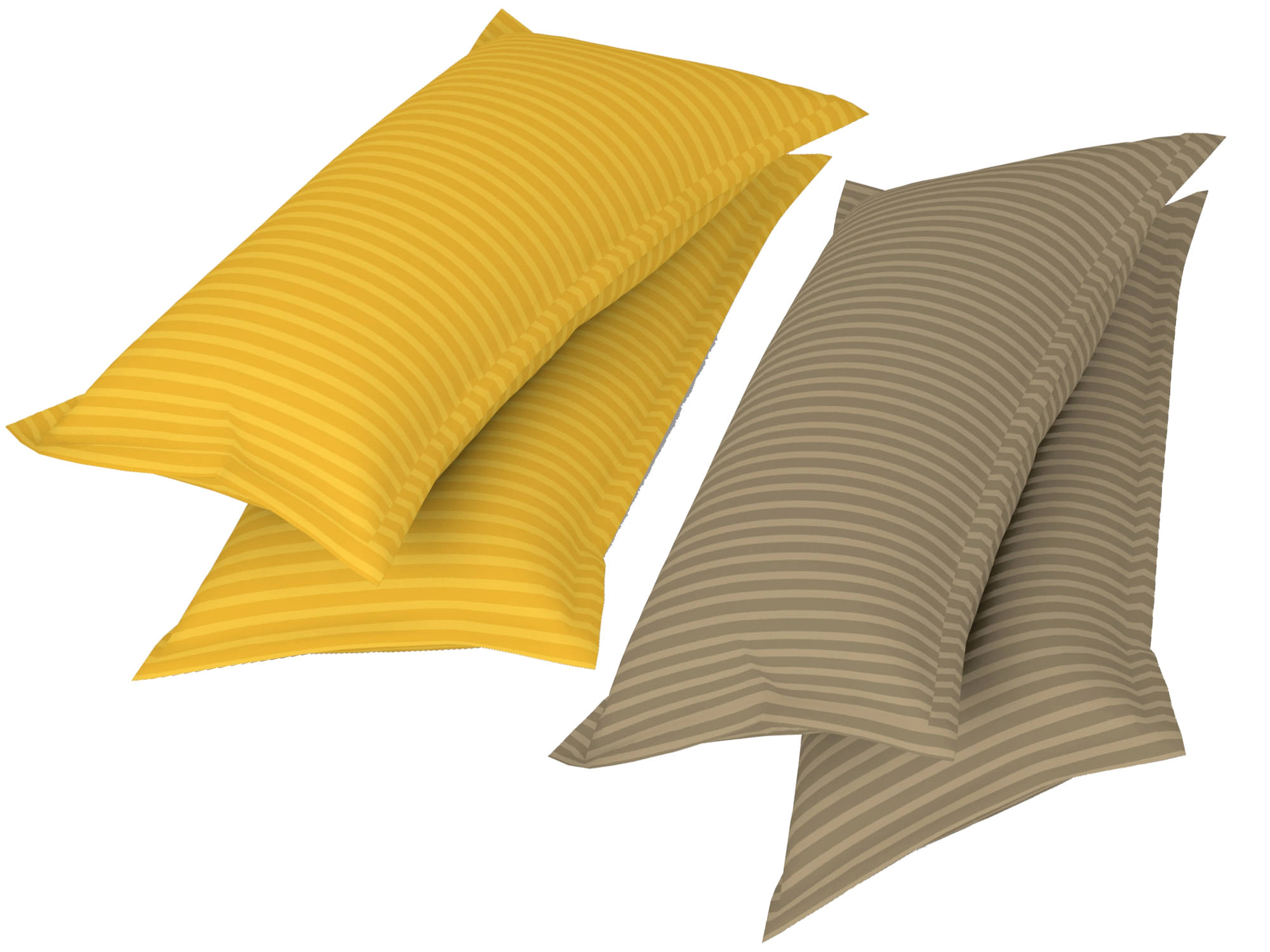     			gharsaaz - Pack of 4 Poly Cotton Striped Standard Size Pillow Cover ( 68.58 cm(27) x 43.18 cm(17) ) - Assorted