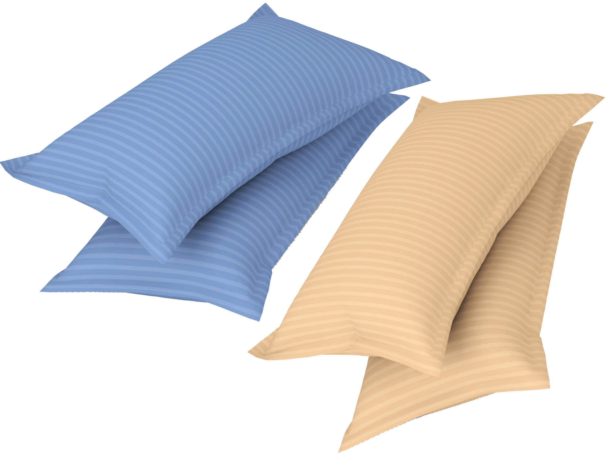     			gharsaaz - Pack of 4 Poly Cotton Striped Standard Size Pillow Cover ( 68.58 cm(27) x 43.18 cm(17) ) - Assorted