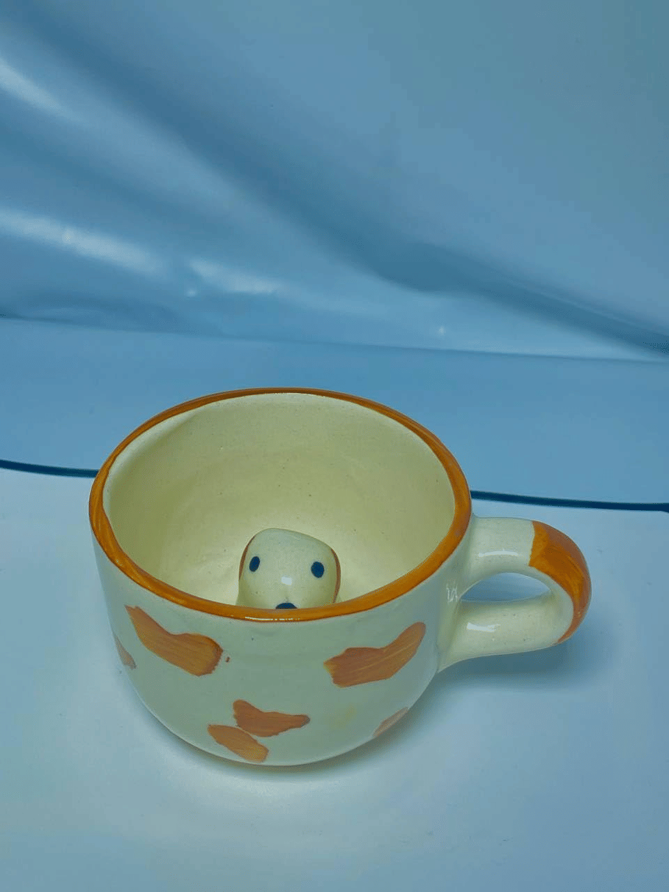    			klassy finds dog cup-001 Solid Ceramic Coffee Cup 250 ml ( Pack of 1 )