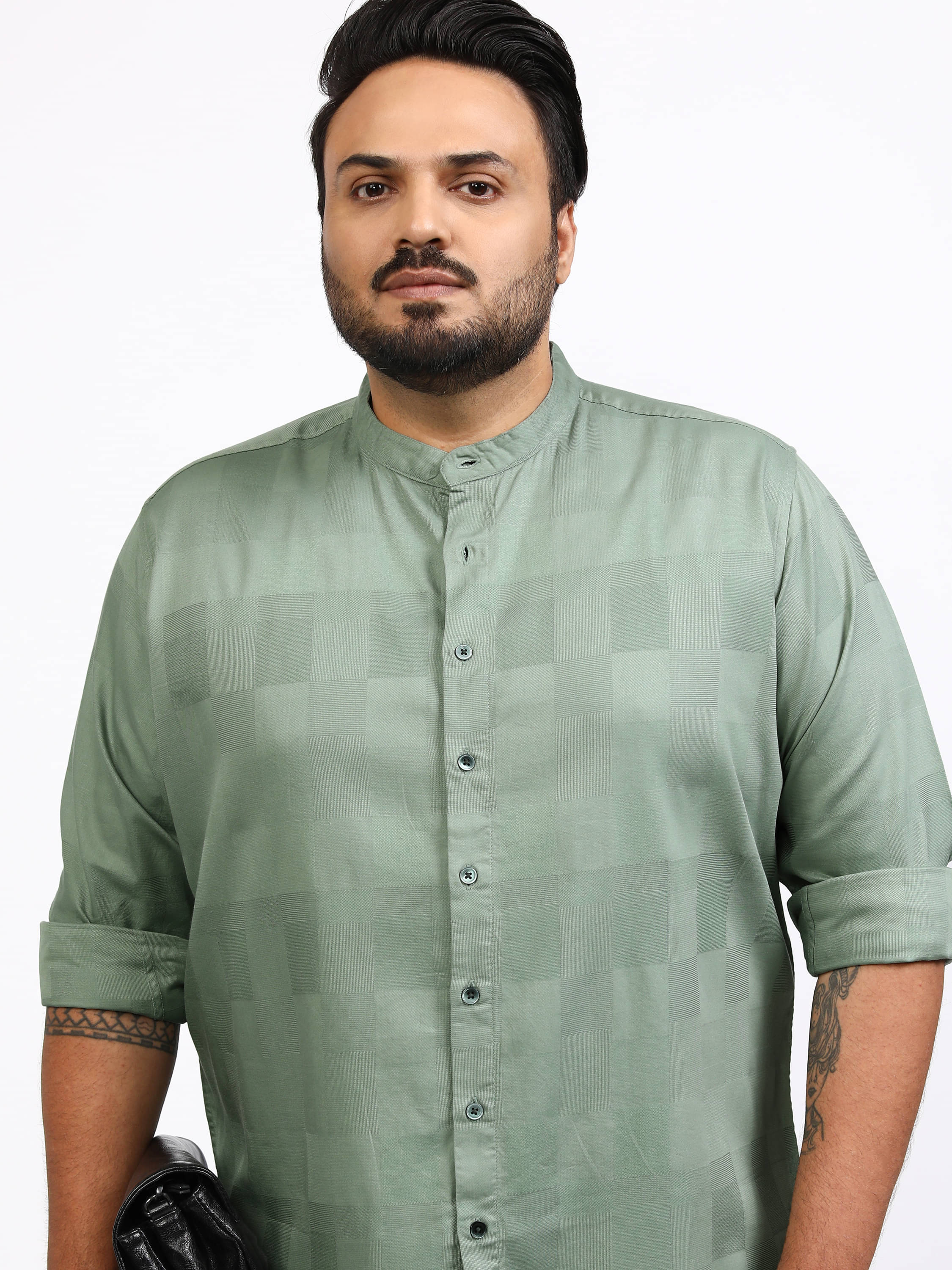    			Highlander 100% Cotton Regular Fit Checks Full Sleeves Men's Casual Shirt - Green ( Pack of 1 )