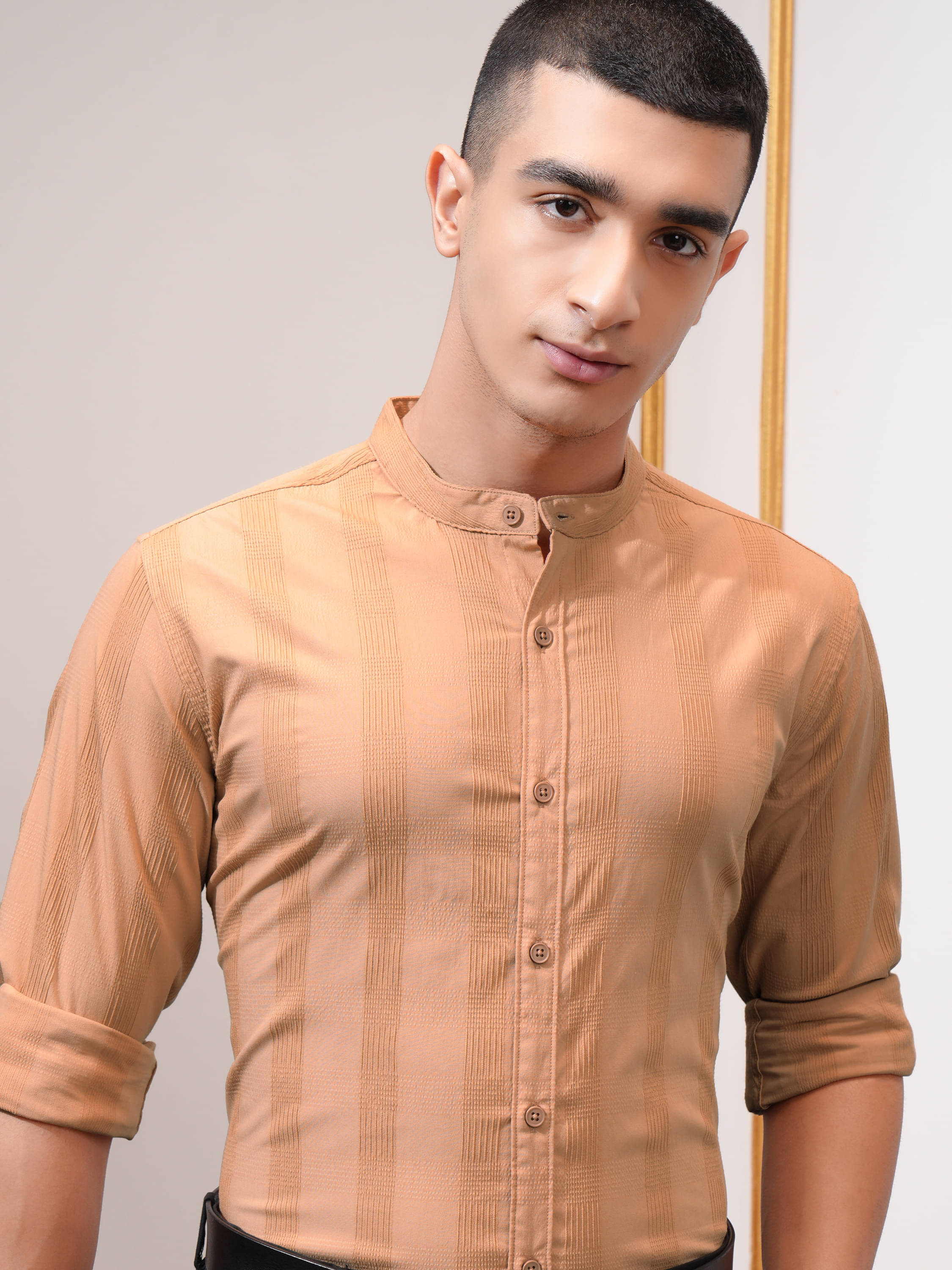 Highlander 100% Cotton Regular Fit Checks Full Sleeves Men's Casual Shirt - Orange ( Pack of 1 )     			Highlander 100% Cotton Regular Fit Checks Full Sleeves Men's Casual Shirt - Orange ( Pack of 1 )