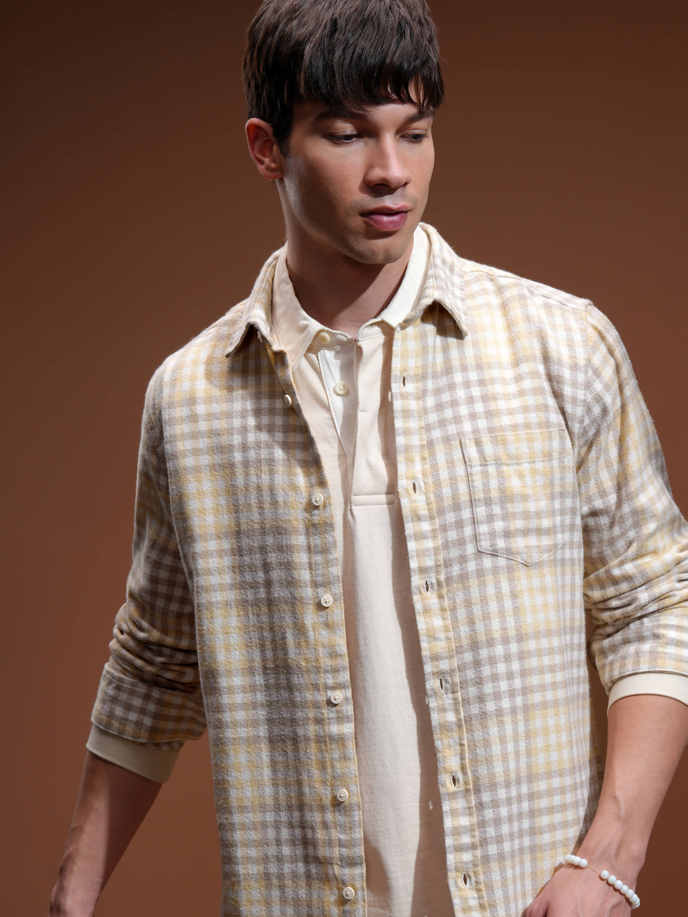     			Highlander 100% Cotton Relaxed Fit Striped Full Sleeves Men's Casual Shirt - Multicolor ( Pack of 1 )