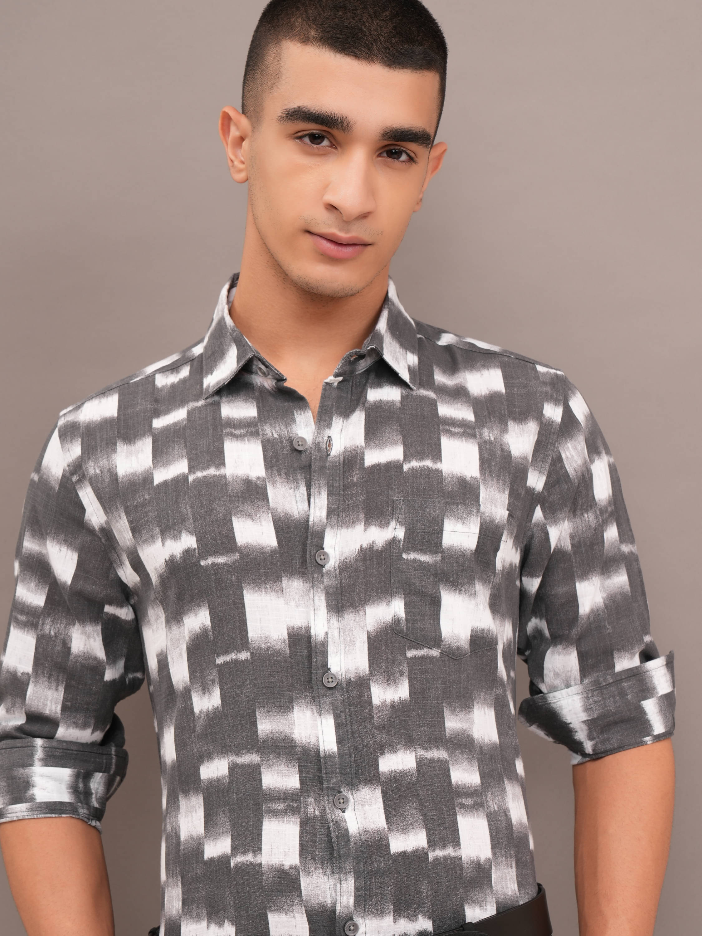 Highlander 100% Cotton Relaxed Fit Printed Full Sleeves Men's Casual Shirt - Grey ( Pack of 1 ) Highlander 100% Cotton Relaxed Fit Printed Full Sleeves Men's Casual Shirt - Grey ( Pack of 1 )