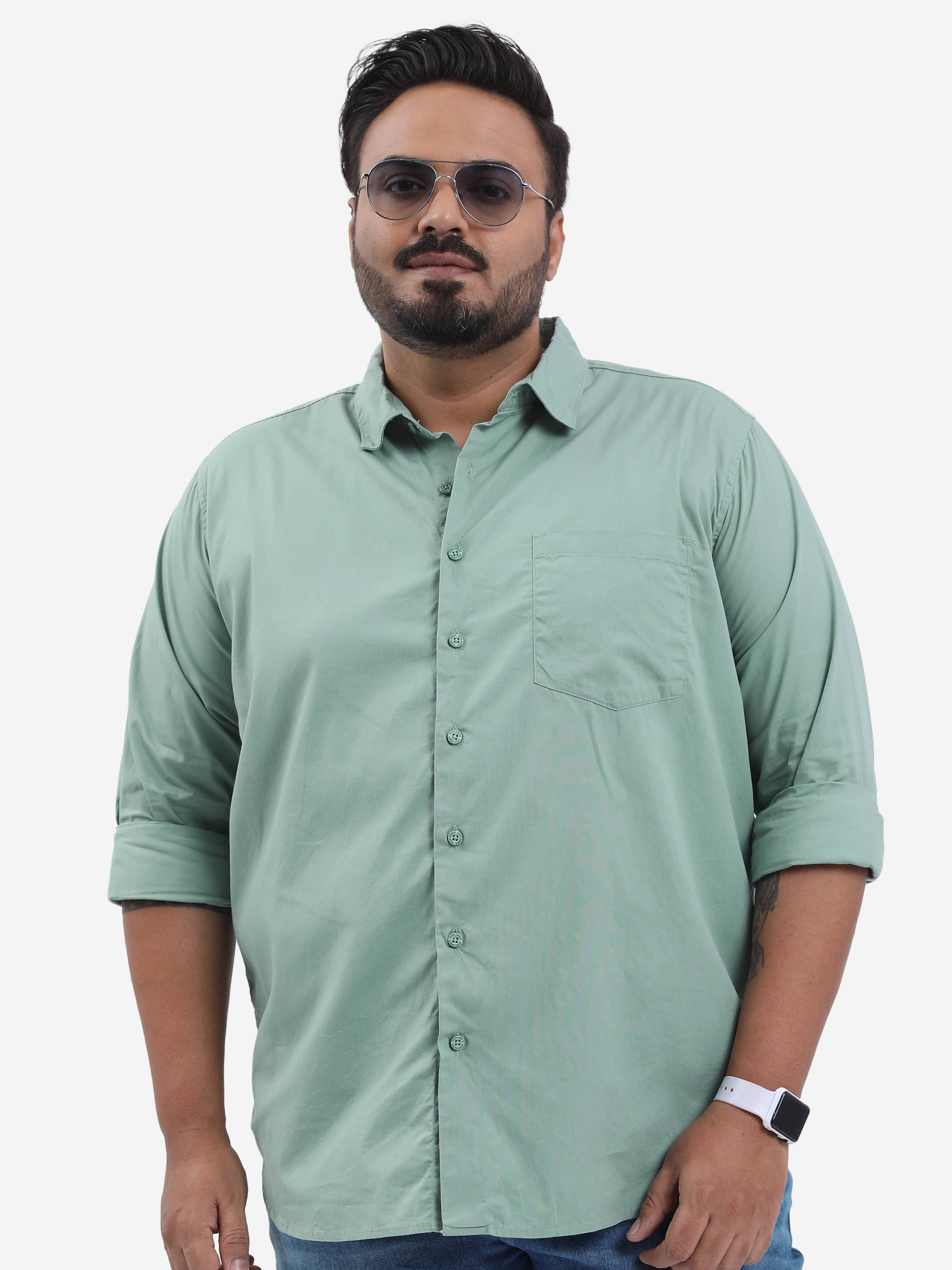 Highlander 100% Cotton Slim Fit Solids Full Sleeves Men's Casual Shirt - Blue ( Pack of 1 )     			Highlander 100% Cotton Slim Fit Solids Full Sleeves Men's Casual Shirt - Blue ( Pack of 1 )