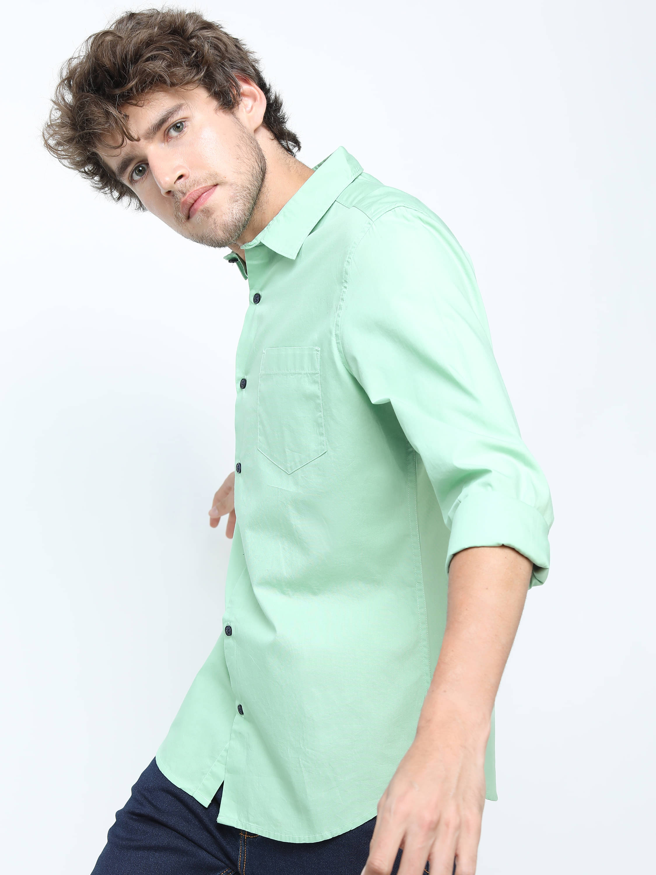     			Highlander 100% Cotton Slim Fit Printed Full Sleeves Men's Casual Shirt - Green ( Pack of 1 )