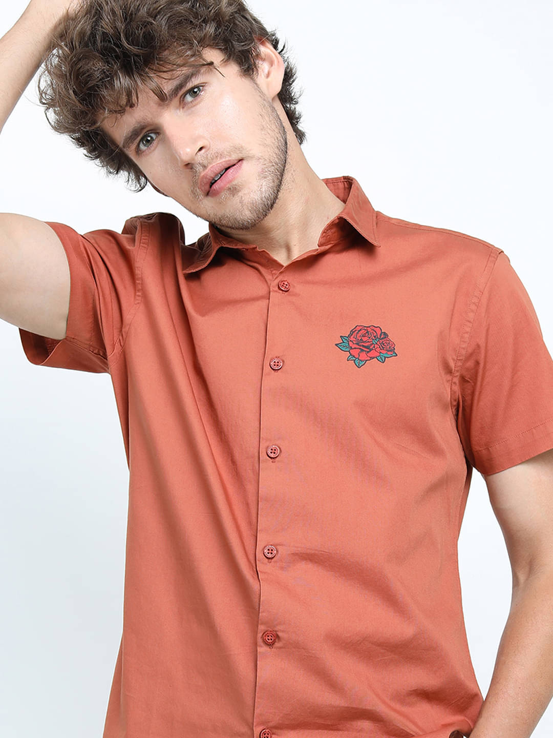 Highlander 100% Cotton Slim Fit Solids Half Sleeves Men's Casual Shirt - Multicolor ( Pack of 1 )     			Highlander 100% Cotton Slim Fit Solids Half Sleeves Men's Casual Shirt - Multicolor ( Pack of 1 )