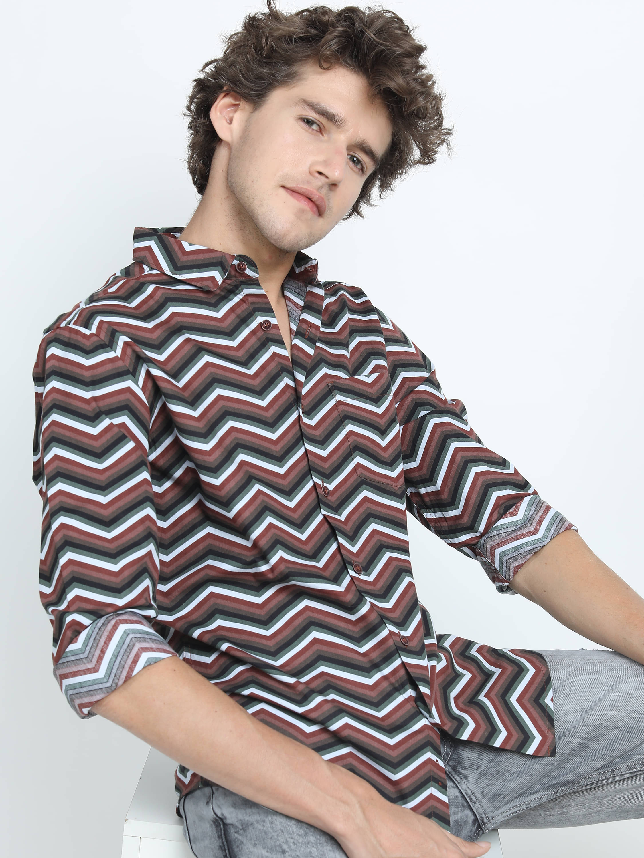 Highlander 100% Cotton Slim Fit Striped Full Sleeves Men's Casual Shirt - Multicolor ( Pack of 1 ) Highlander 100% Cotton Slim Fit Striped Full Sleeves Men's Casual Shirt - Multicolor ( Pack of 1 )