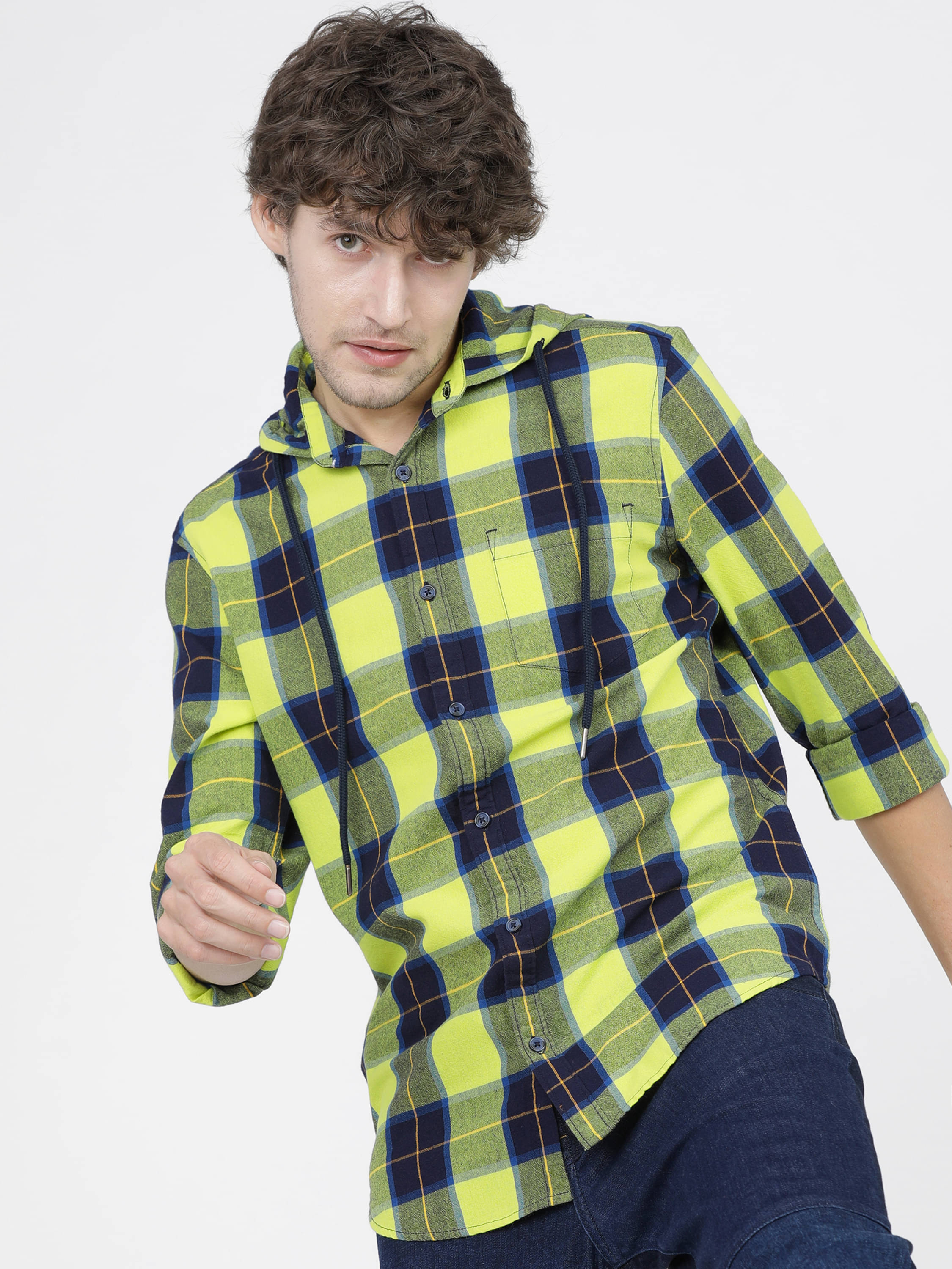 Highlander 100% Cotton Slim Fit Checks Full Sleeves Men's Casual Shirt - Green ( Pack of 1 ) Highlander 100% Cotton Slim Fit Checks Full Sleeves Men's Casual Shirt - Green ( Pack of 1 )