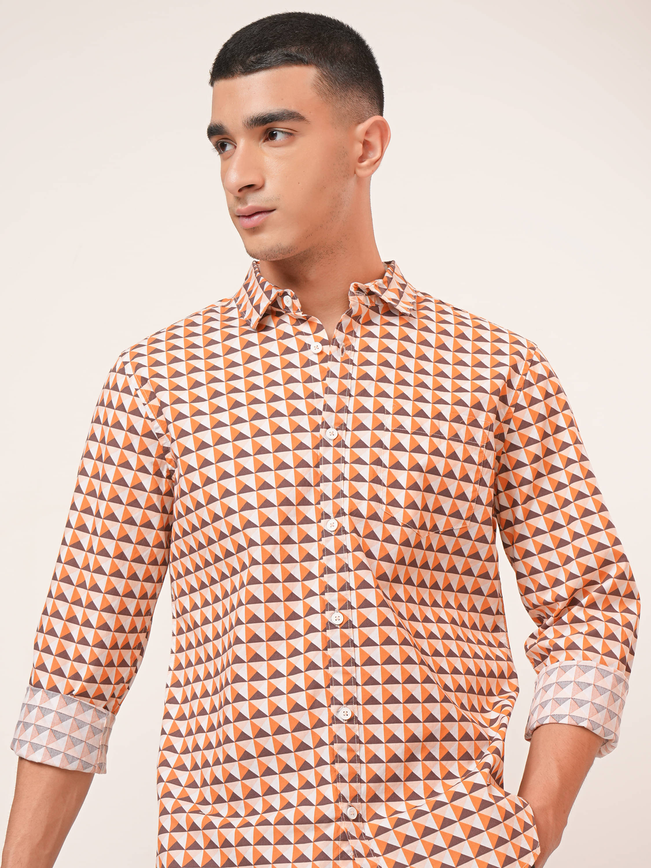     			Highlander 100% Cotton Slim Fit Printed Full Sleeves Men's Casual Shirt - Multicolor ( Pack of 1 )