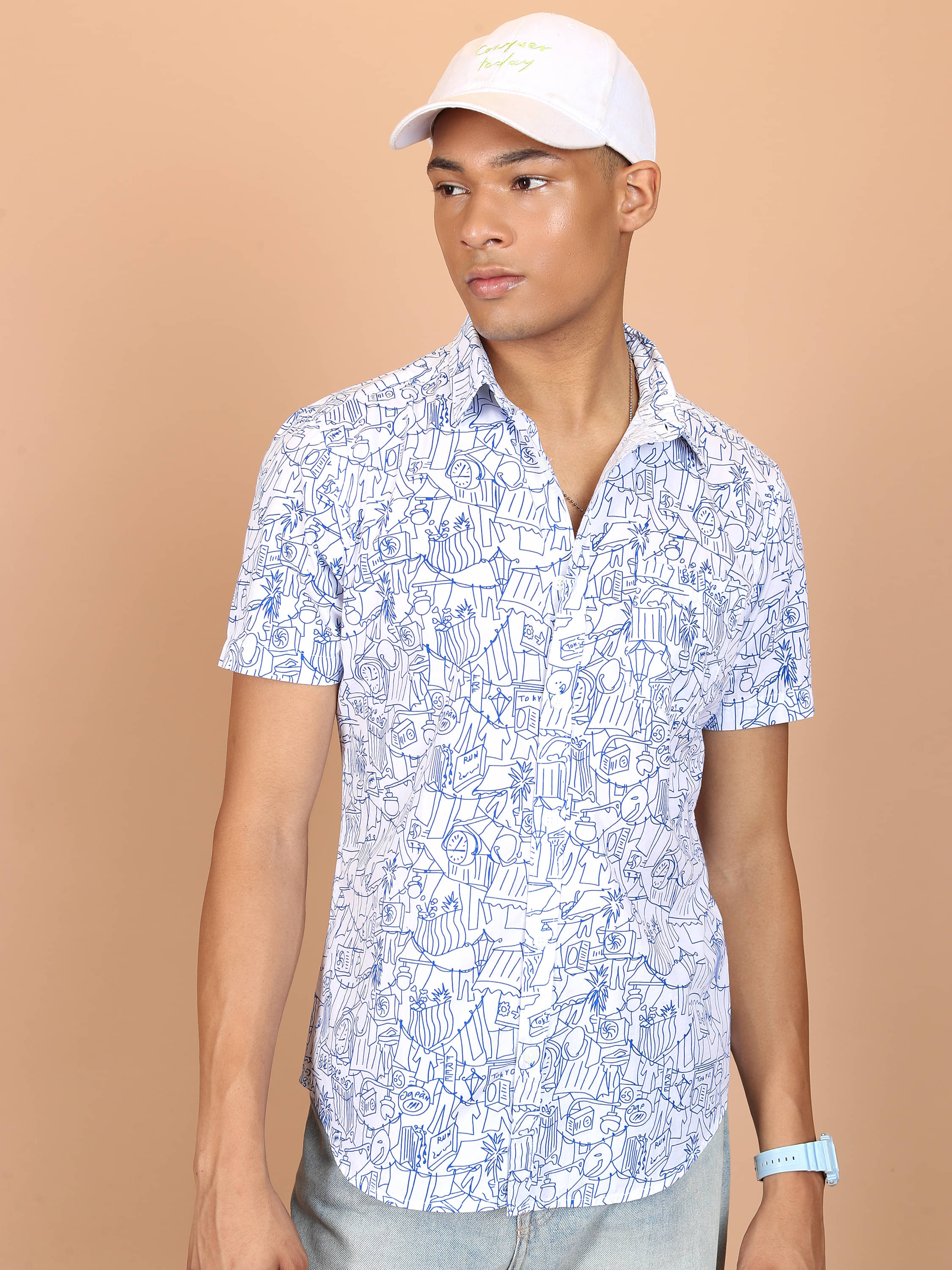Highlander 100% Cotton Slim Fit Printed Half Sleeves Men's Casual Shirt - Multicolor ( Pack of 1 ) Highlander 100% Cotton Slim Fit Printed Half Sleeves Men's Casual Shirt - Multicolor ( Pack of 1 )