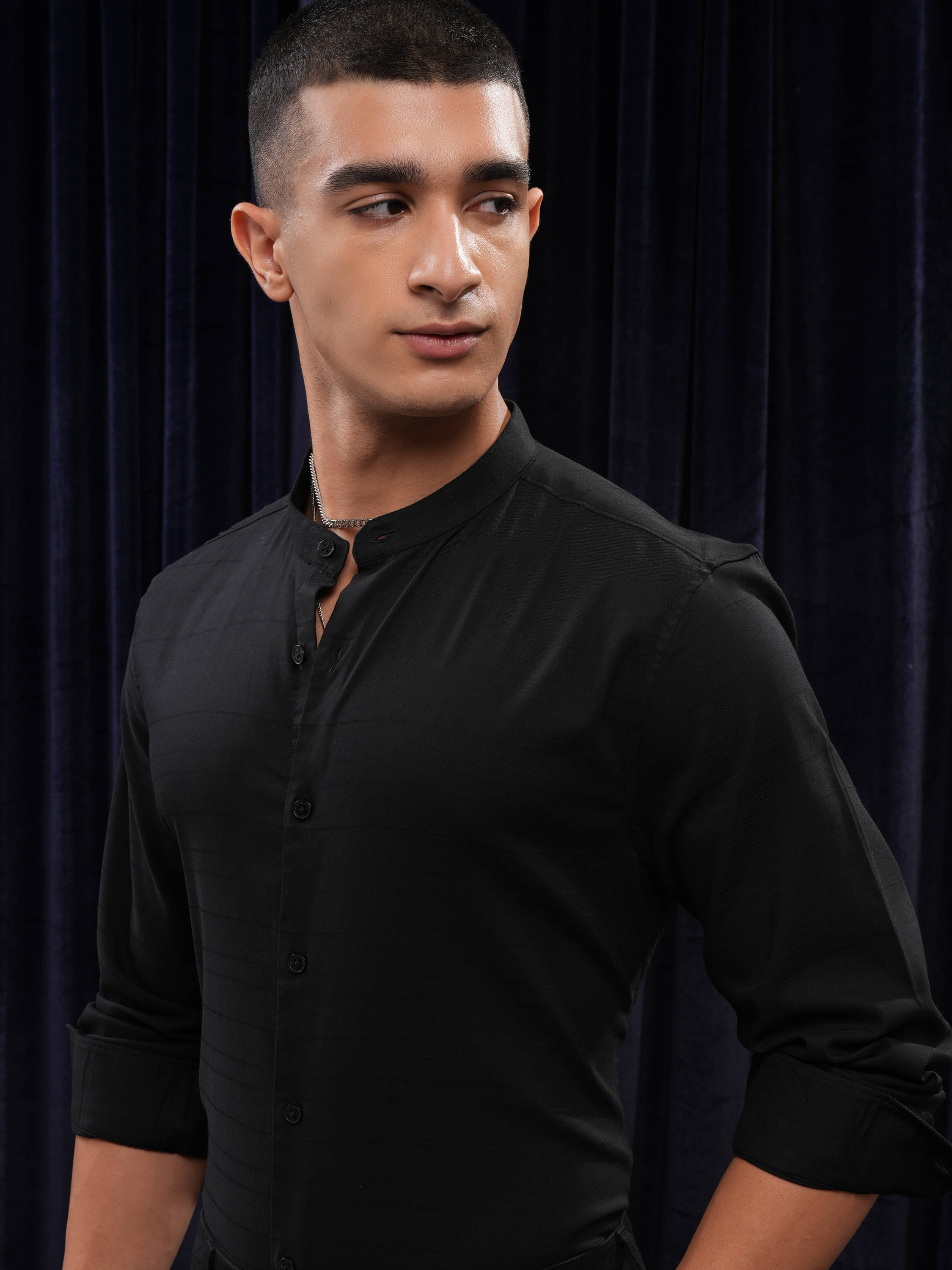 Highlander Cotton Blend Regular Fit Striped Full Sleeves Men's Casual Shirt - Black ( Pack of 1 ) Highlander Cotton Blend Regular Fit Striped Full Sleeves Men's Casual Shirt - Black ( Pack of 1 )