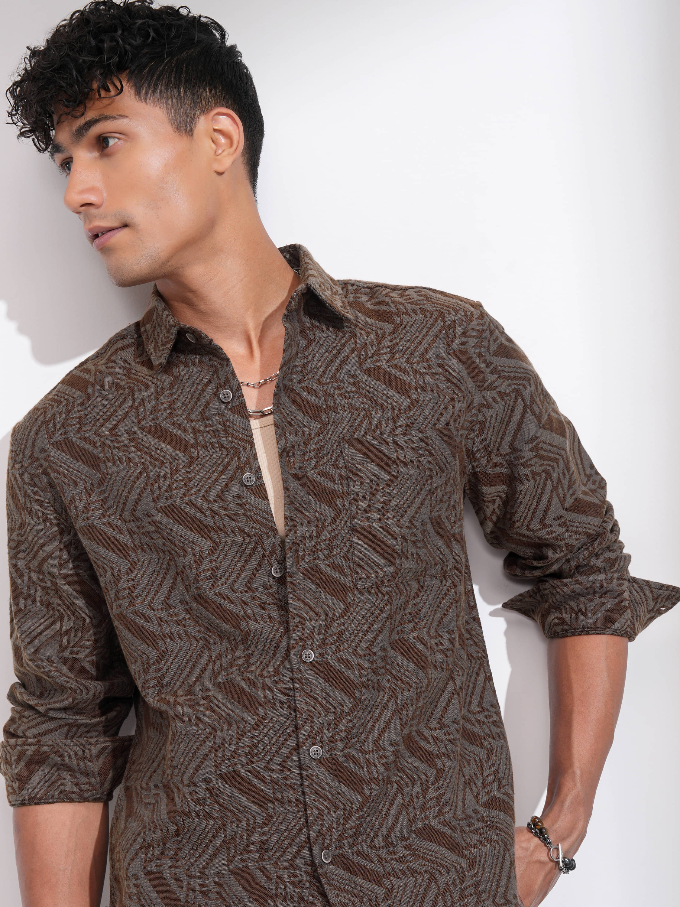 Highlander Cotton Blend Relaxed Fit Printed Full Sleeves Men's Casual Shirt - Multicolor ( Pack of 1 ) Highlander Cotton Blend Relaxed Fit Printed Full Sleeves Men's Casual Shirt - Multicolor ( Pack of 1 )