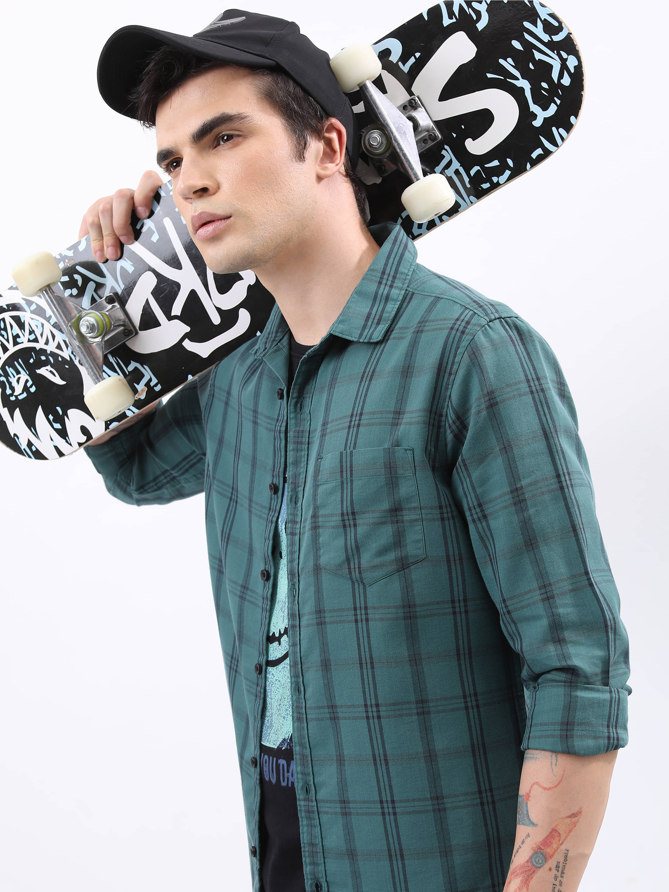 Highlander Cotton Blend Slim Fit Checks Full Sleeves Men's Casual Shirt - Olive ( Pack of 1 ) Highlander Cotton Blend Slim Fit Checks Full Sleeves Men's Casual Shirt - Olive ( Pack of 1 )