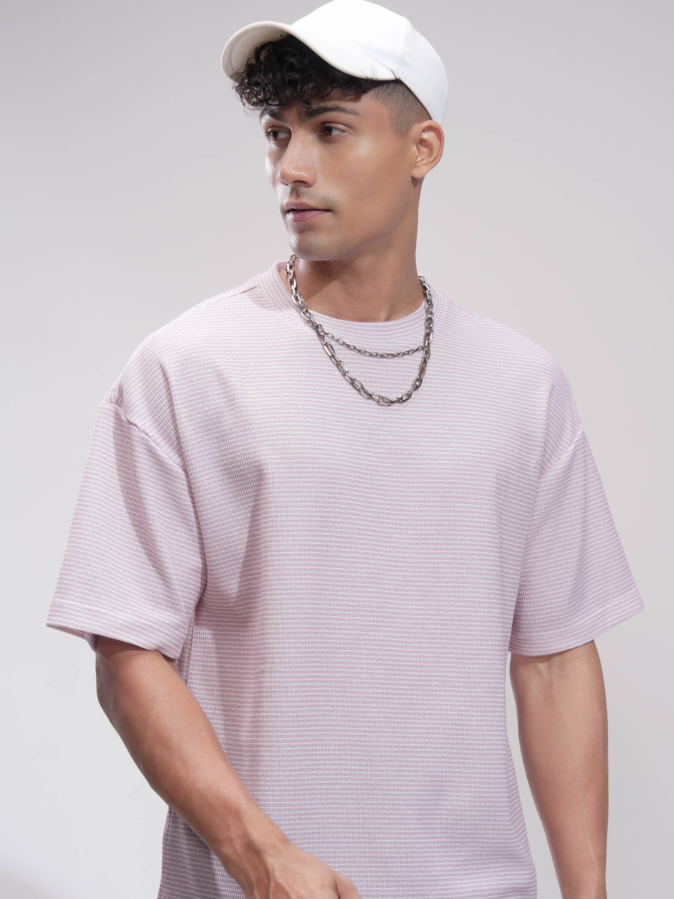 Highlander Men Cotton Blend Oversized Fit Solid T-Shirt ( Mauve ) Highlander Men Cotton Blend Oversized Fit Solid T-Shirt ( Mauve )