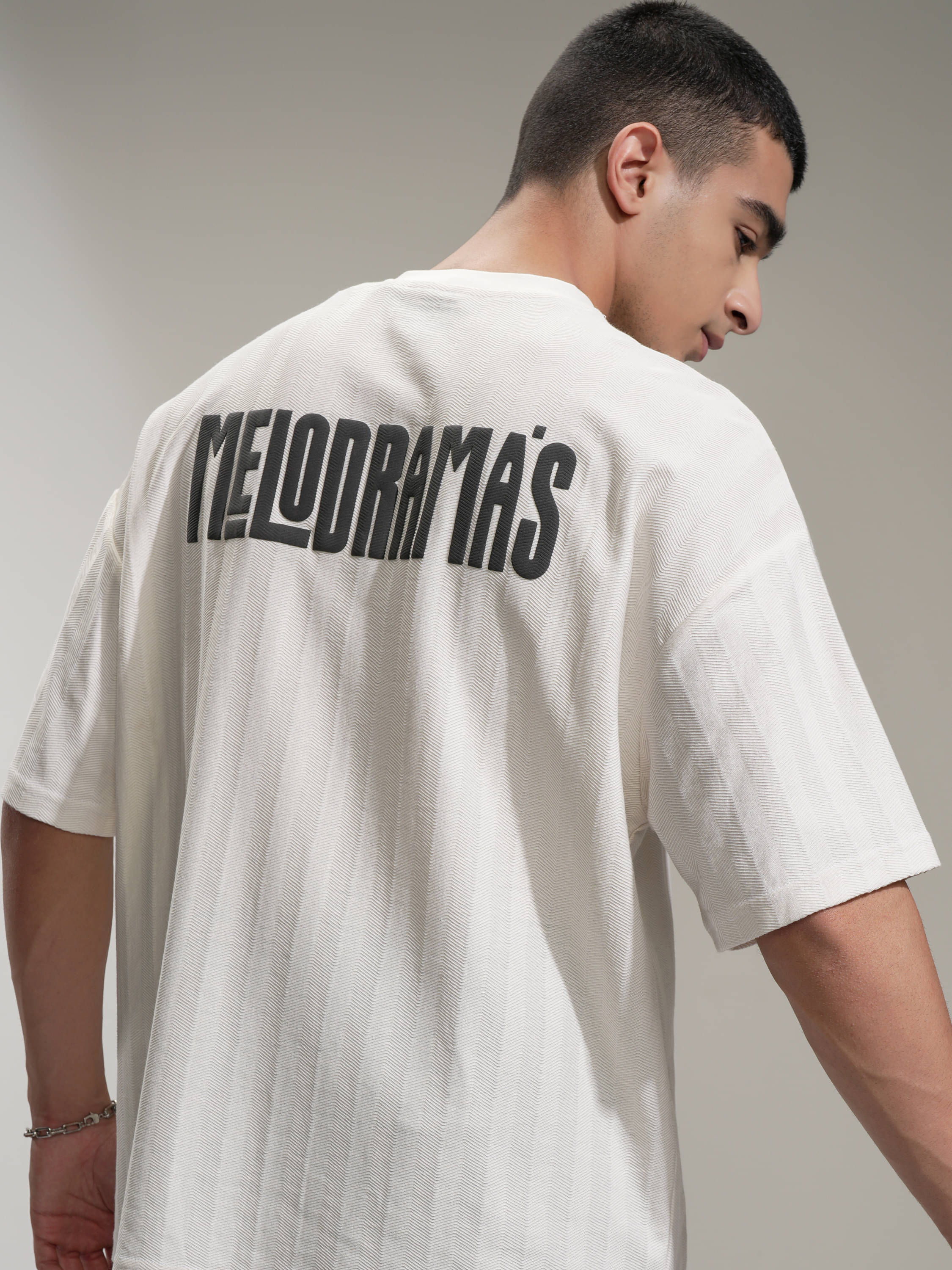     			Highlander Men Cotton Blend Oversized Fit Printed T-Shirt ( White )