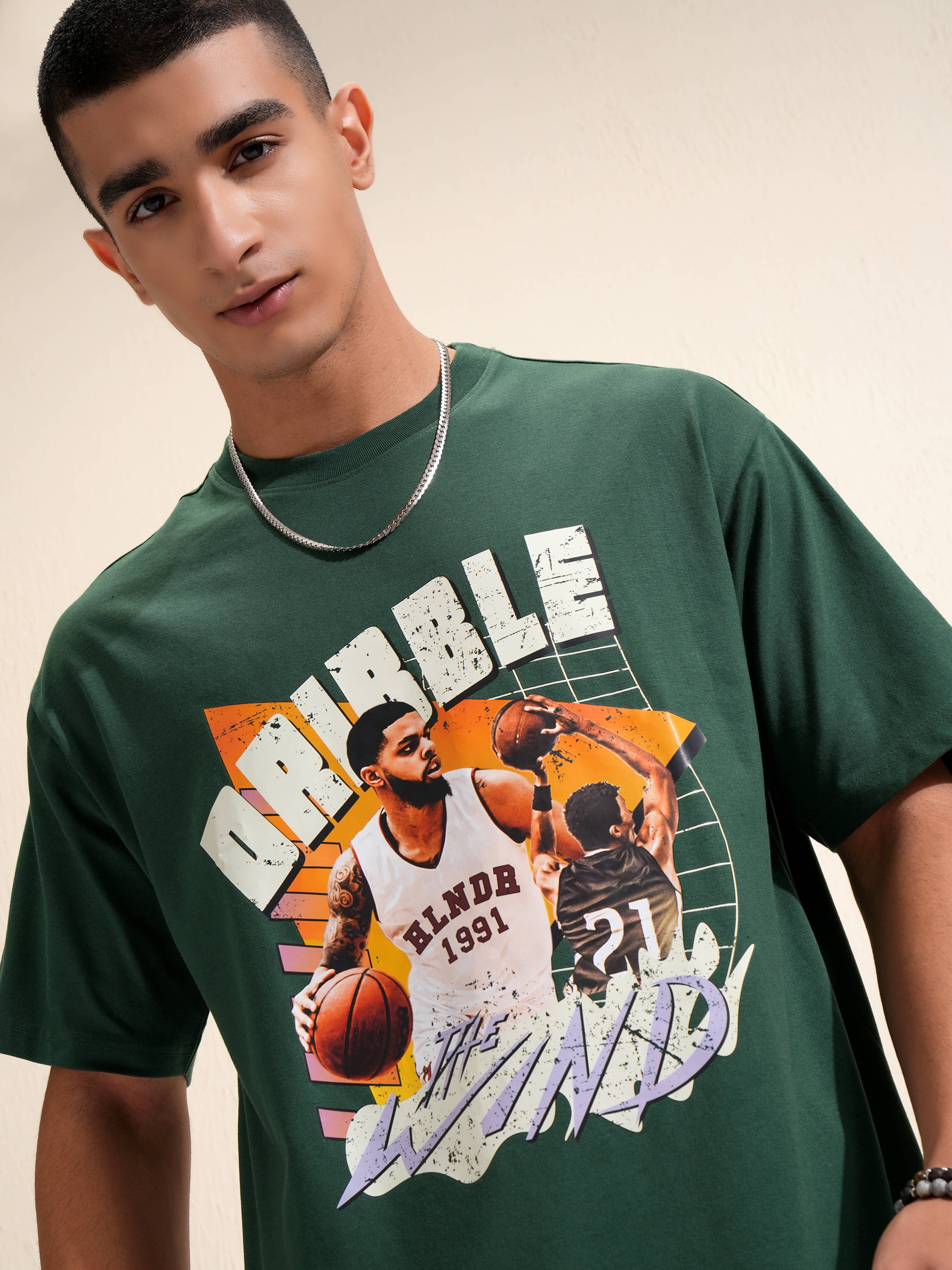 Highlander Men Cotton Blend Relaxed Fit Printed T-Shirt ( Green ) Highlander Men Cotton Blend Relaxed Fit Printed T-Shirt ( Green )