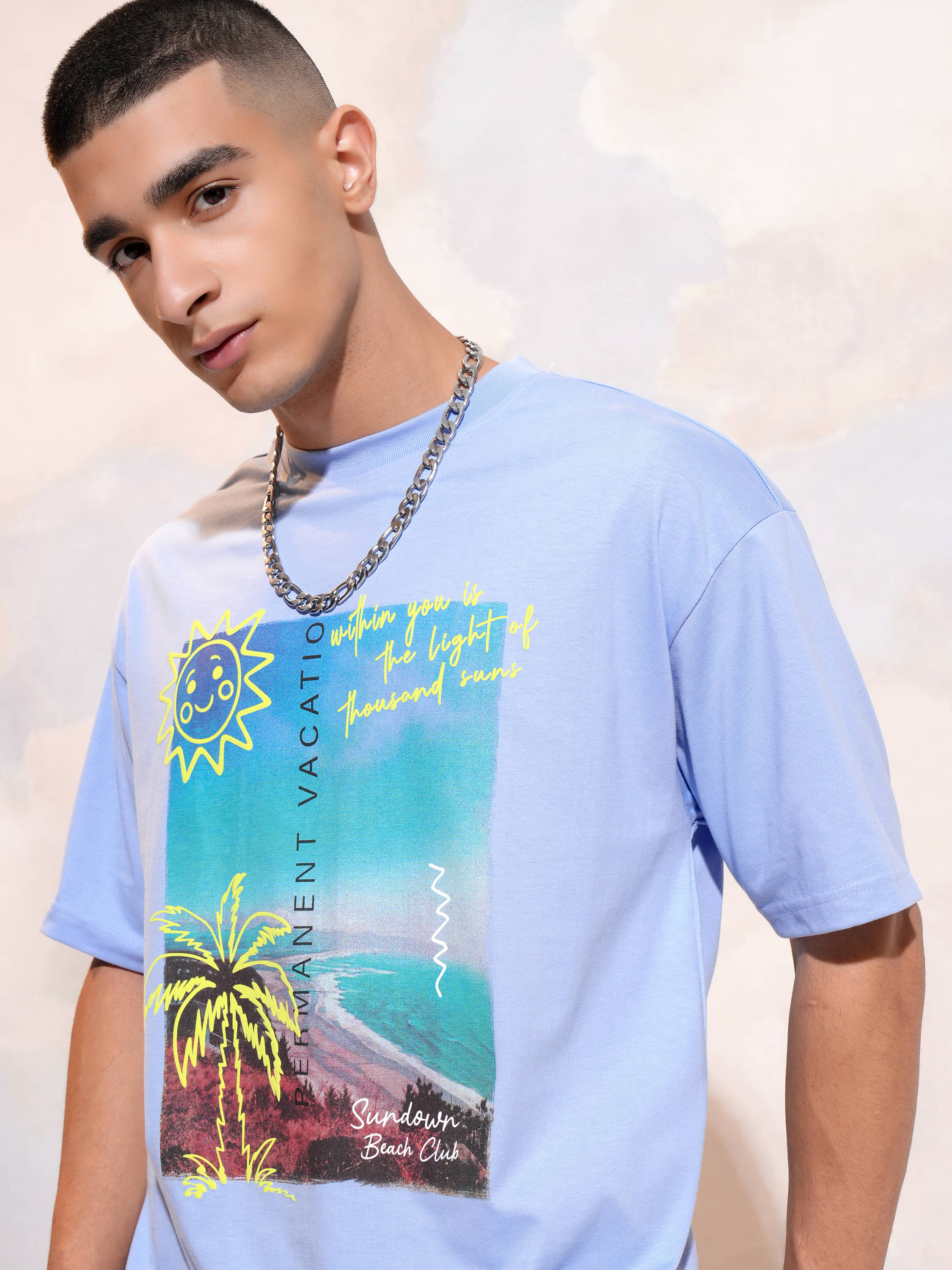 Highlander Men Cotton Blend Relaxed Fit Printed T-Shirt ( Blue ) Highlander Men Cotton Blend Relaxed Fit Printed T-Shirt ( Blue )