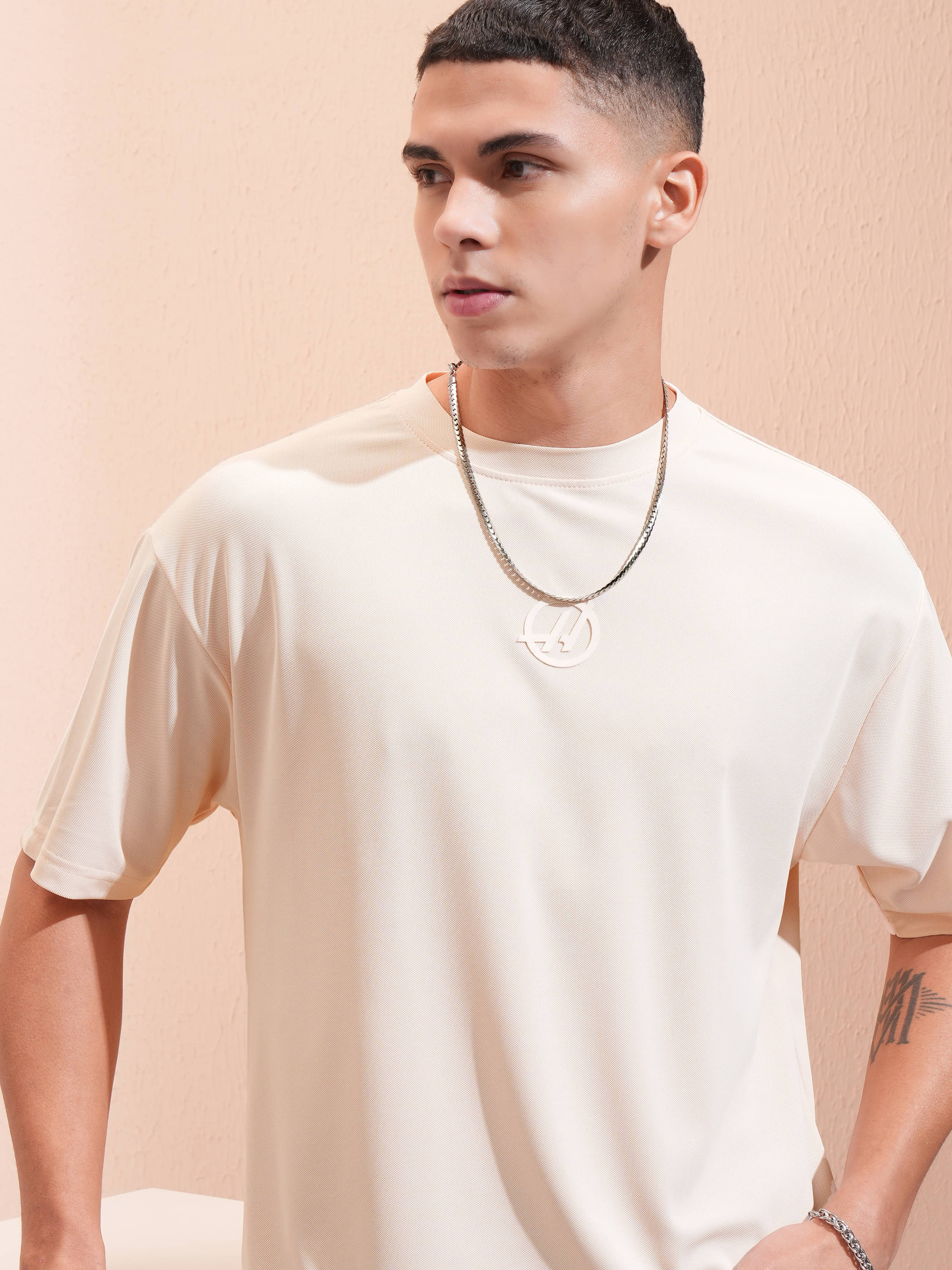 Highlander Men Polyester Relaxed Fit Printed T-Shirt ( Peach ) Highlander Men Polyester Relaxed Fit Printed T-Shirt ( Peach )
