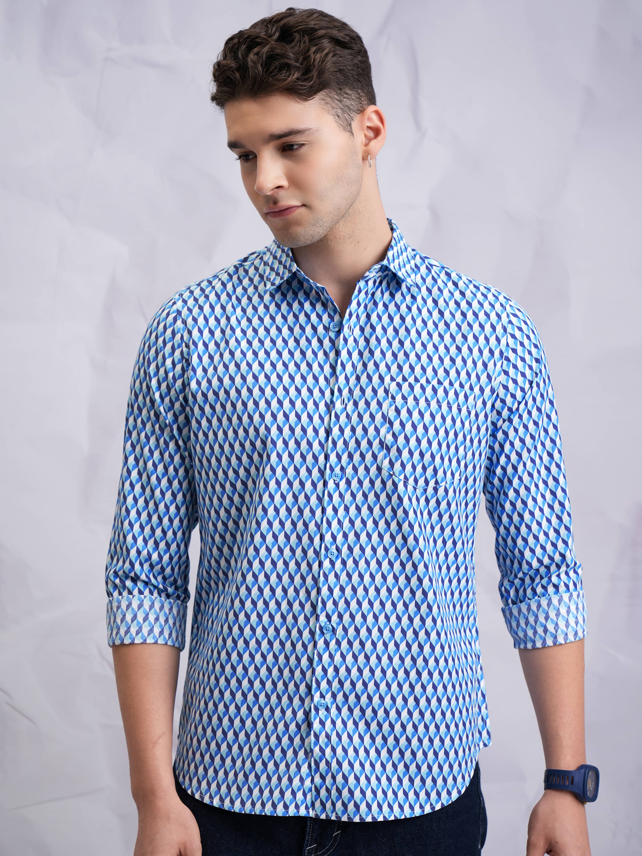 Highlander Poly Cotton Slim Fit Printed Full Sleeves Men's Casual Shirt - Multicolor ( Pack of 1 ) Highlander Poly Cotton Slim Fit Printed Full Sleeves Men's Casual Shirt - Multicolor ( Pack of 1 )