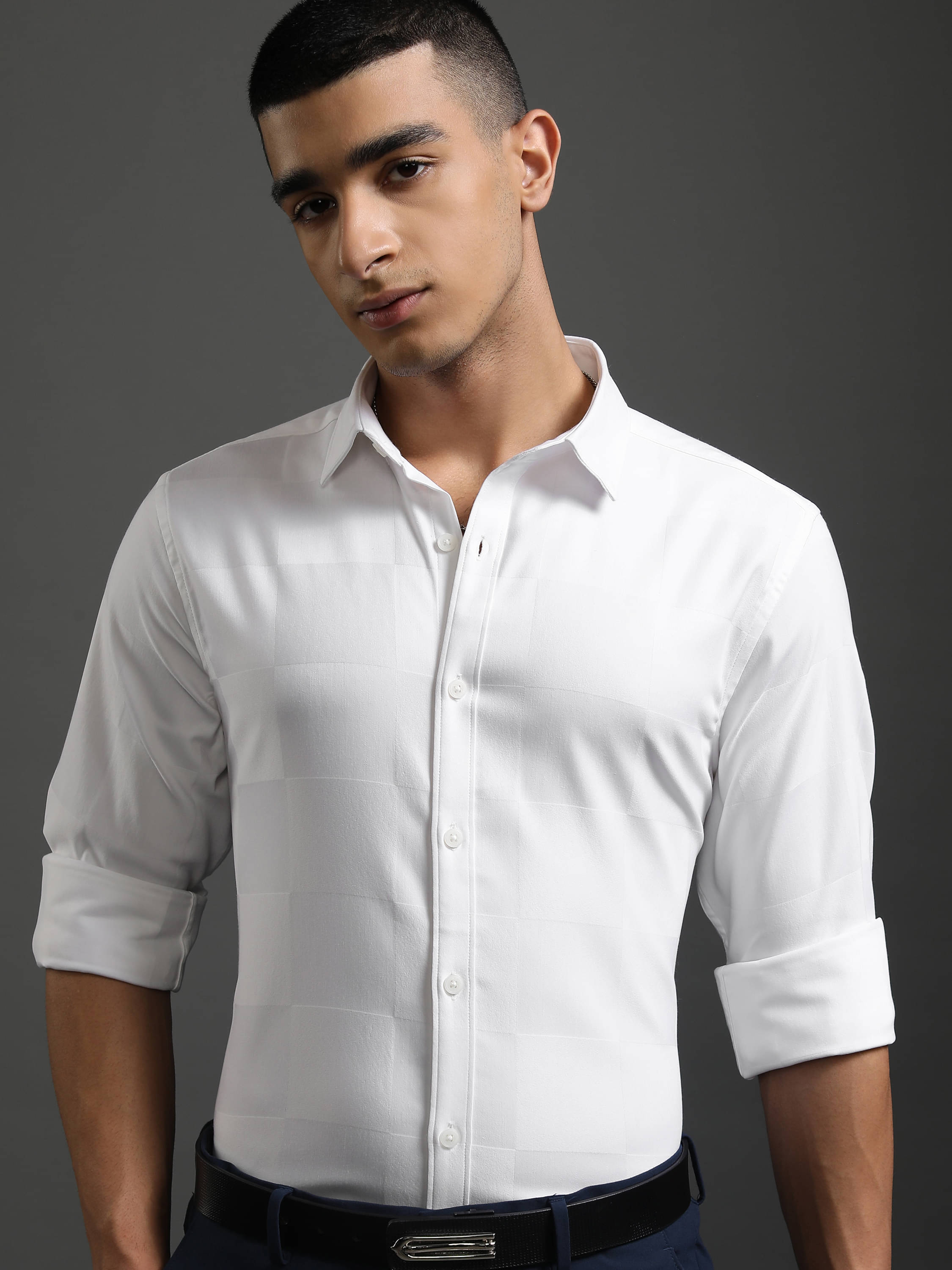 Highlander Poly Cotton Slim Fit Solids Full Sleeves Men's Casual Shirt - White ( Pack of 1 ) Highlander Poly Cotton Slim Fit Solids Full Sleeves Men's Casual Shirt - White ( Pack of 1 )