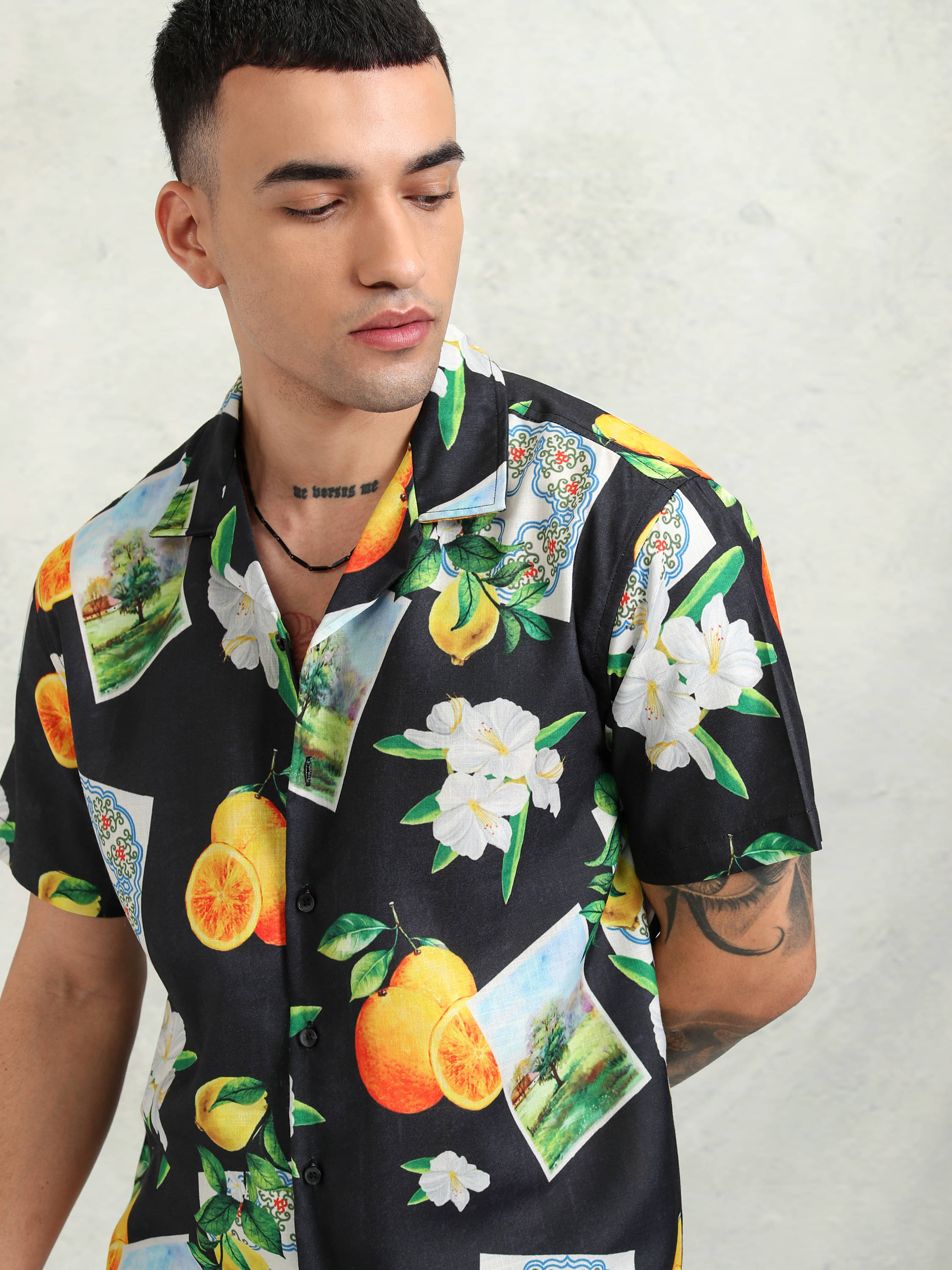     			Highlander Polyester Relaxed Fit Printed Half Sleeves Men's Casual Shirt - Multicolor ( Pack of 1 )