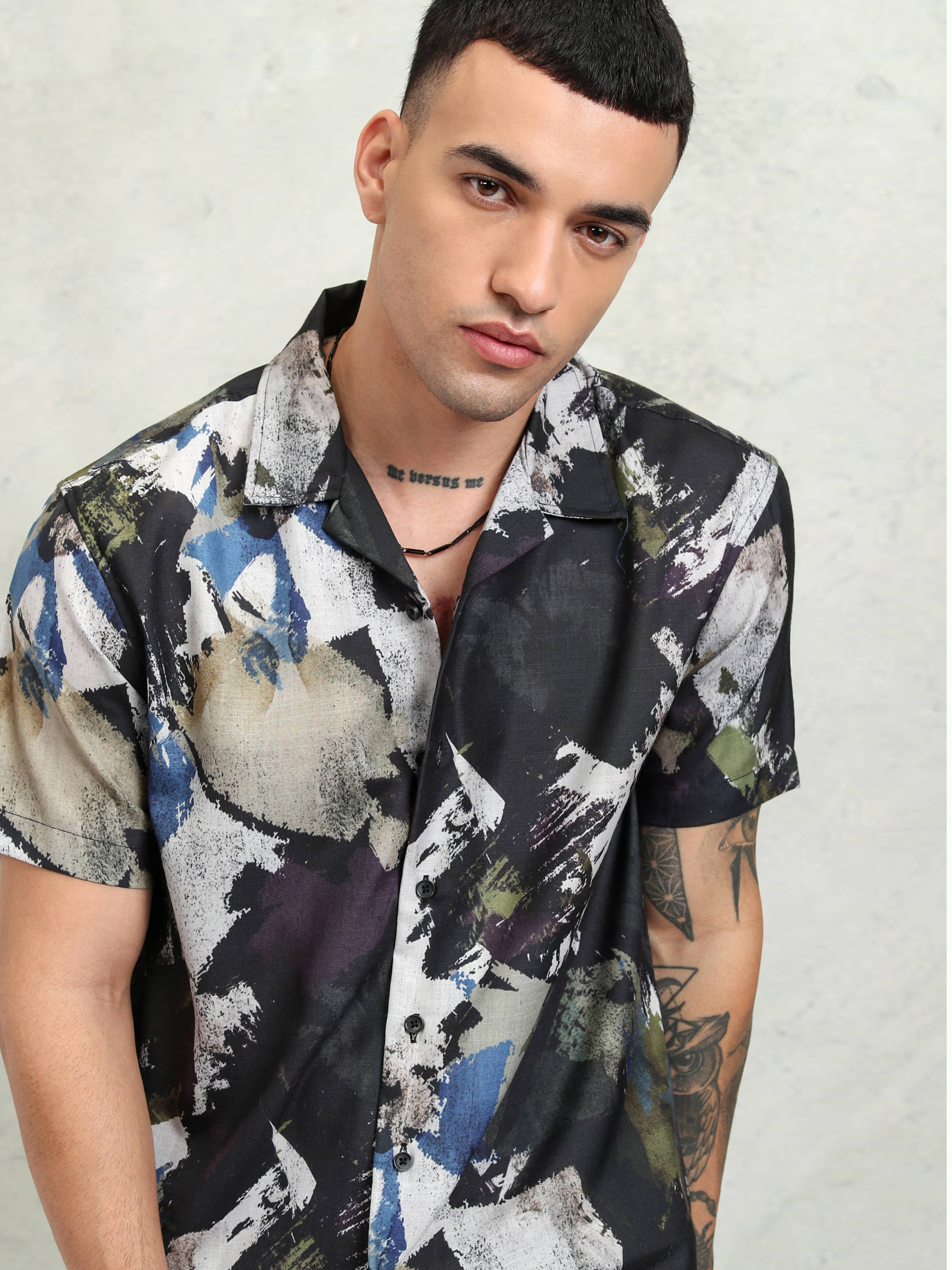     			Highlander Polyester Relaxed Fit Printed Half Sleeves Men's Casual Shirt - Multicolor ( Pack of 1 )