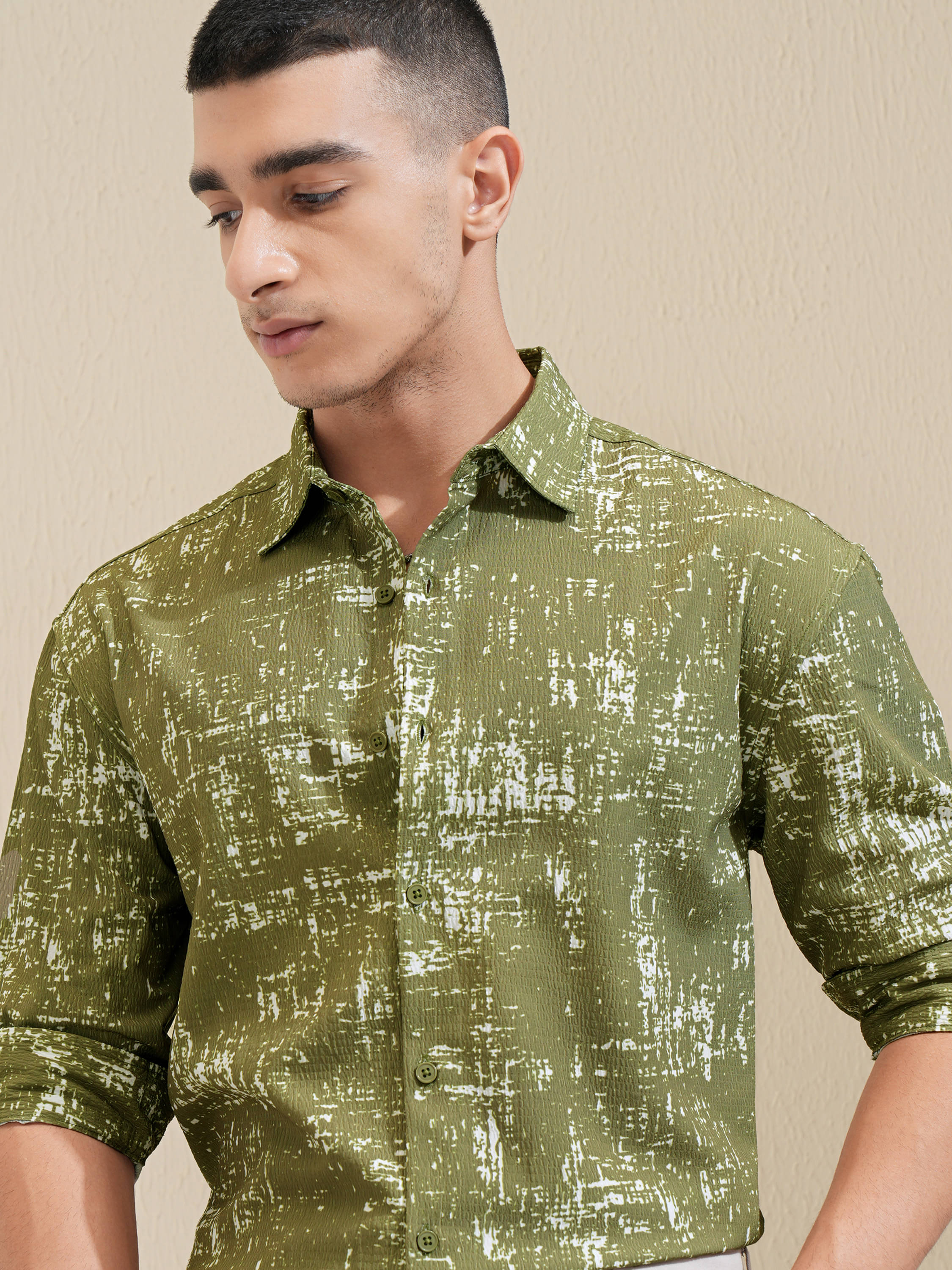Highlander Polyester Relaxed Fit Printed Full Sleeves Men's Casual Shirt - Green ( Pack of 1 ) Highlander Polyester Relaxed Fit Printed Full Sleeves Men's Casual Shirt - Green ( Pack of 1 )