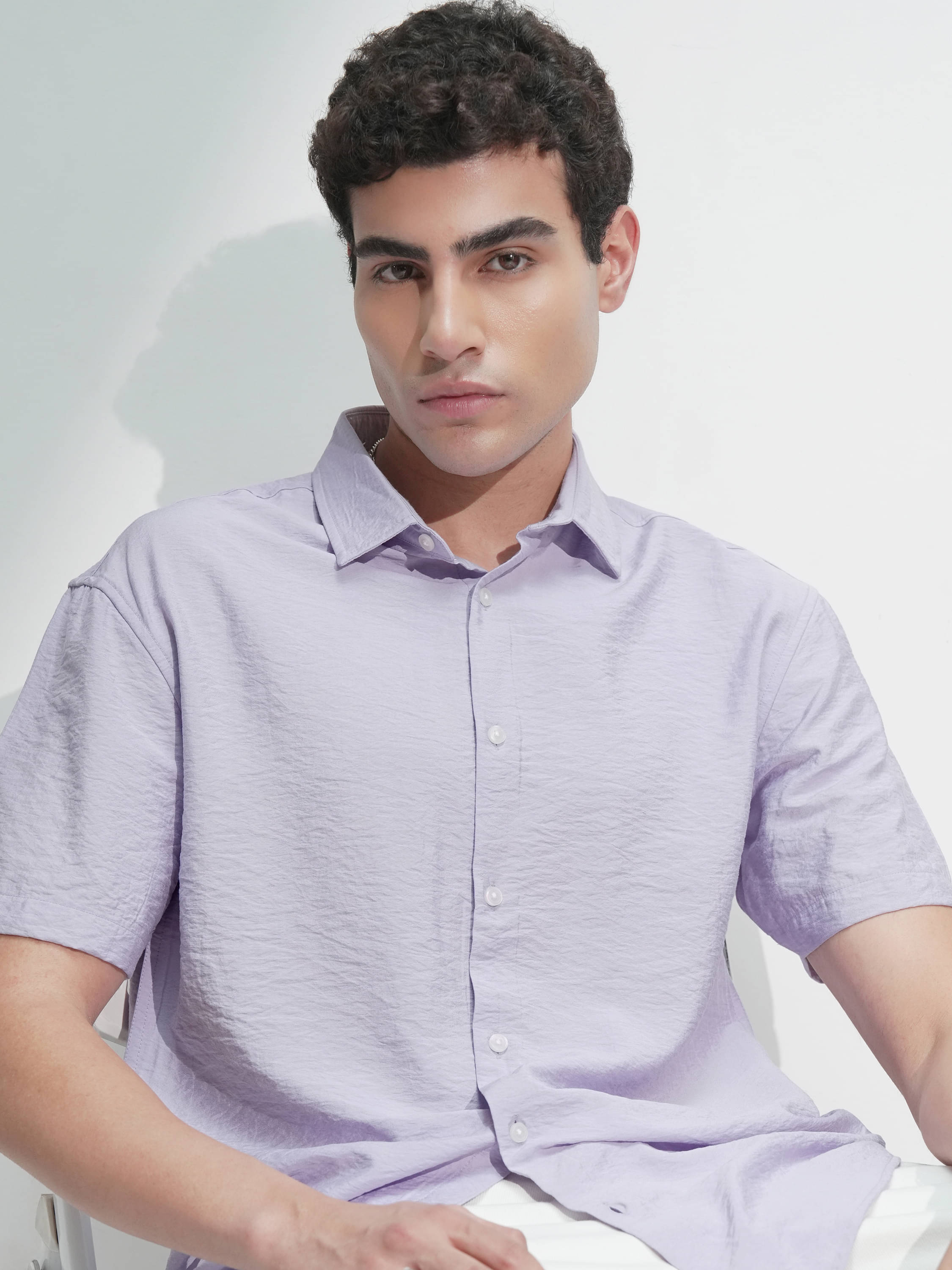 Highlander Viscose Relaxed Fit Self Design Half Sleeves Men's Casual Shirt - Purple ( Pack of 1 ) Highlander Viscose Relaxed Fit Self Design Half Sleeves Men's Casual Shirt - Purple ( Pack of 1 )