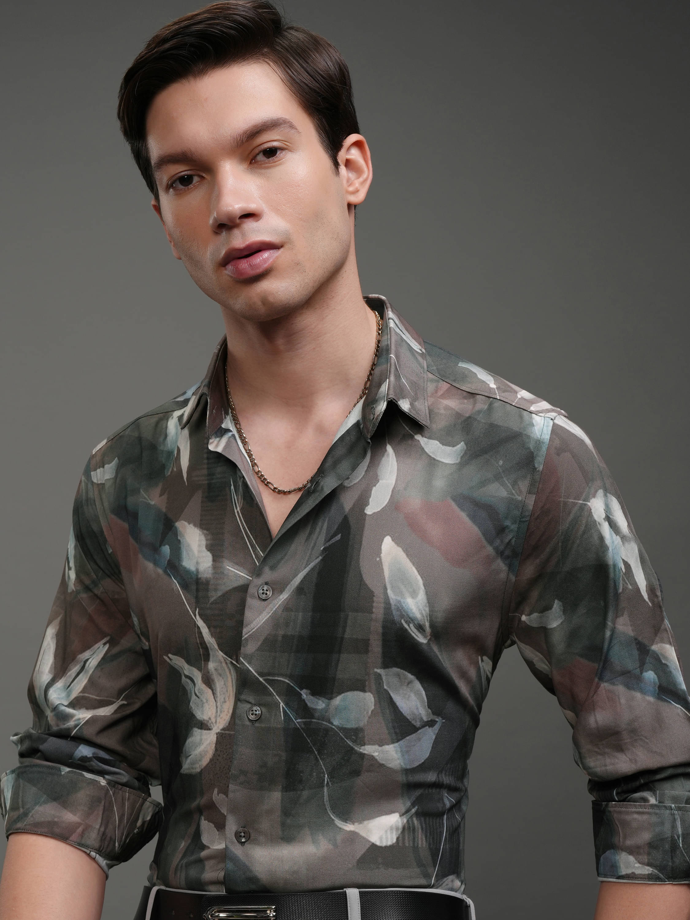     			Highlander Viscose Slim Fit Printed Full Sleeves Men's Casual Shirt - Multicolor ( Pack of 1 )
